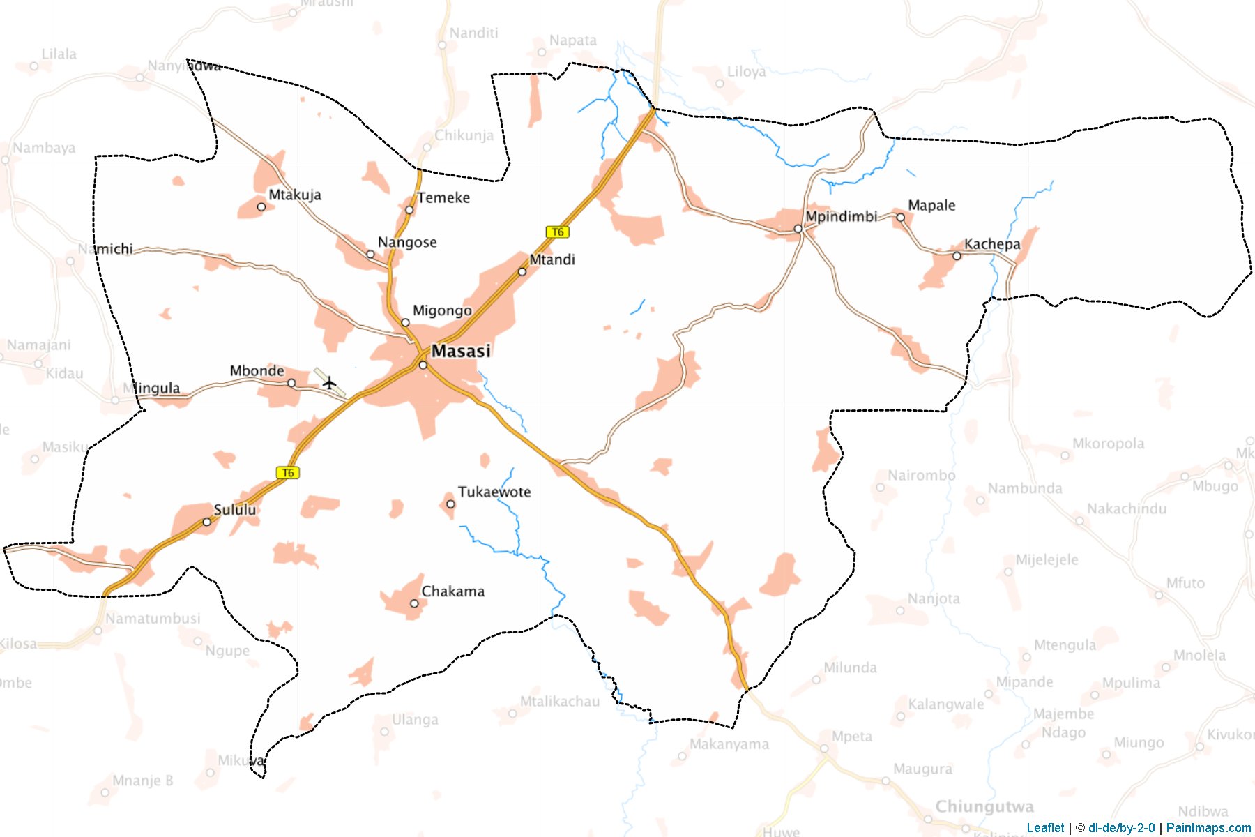 Masasi Township Authority (Mtwara) Map Cropping Samples-1