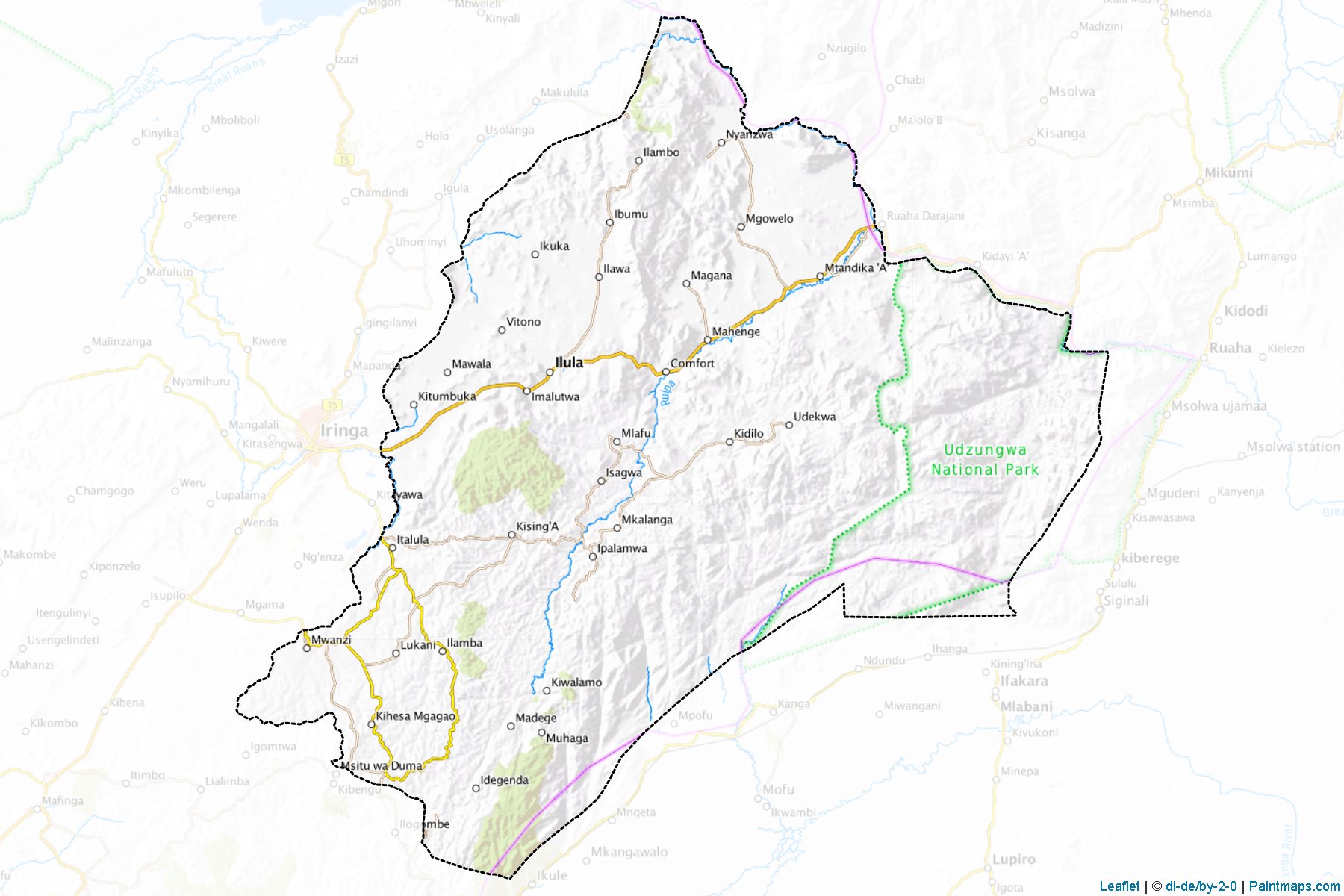 Kilolo (Iringa) Haritası Örnekleri-1