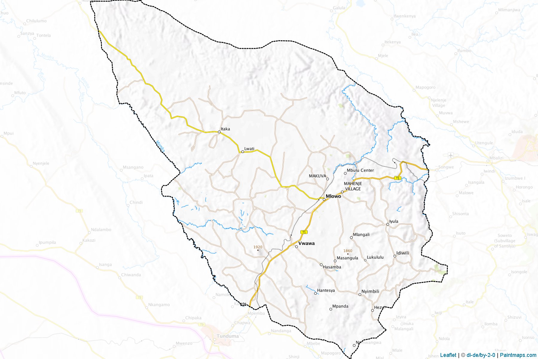 Mbozi (Mbeya Bölgesi) Haritası Örnekleri-1