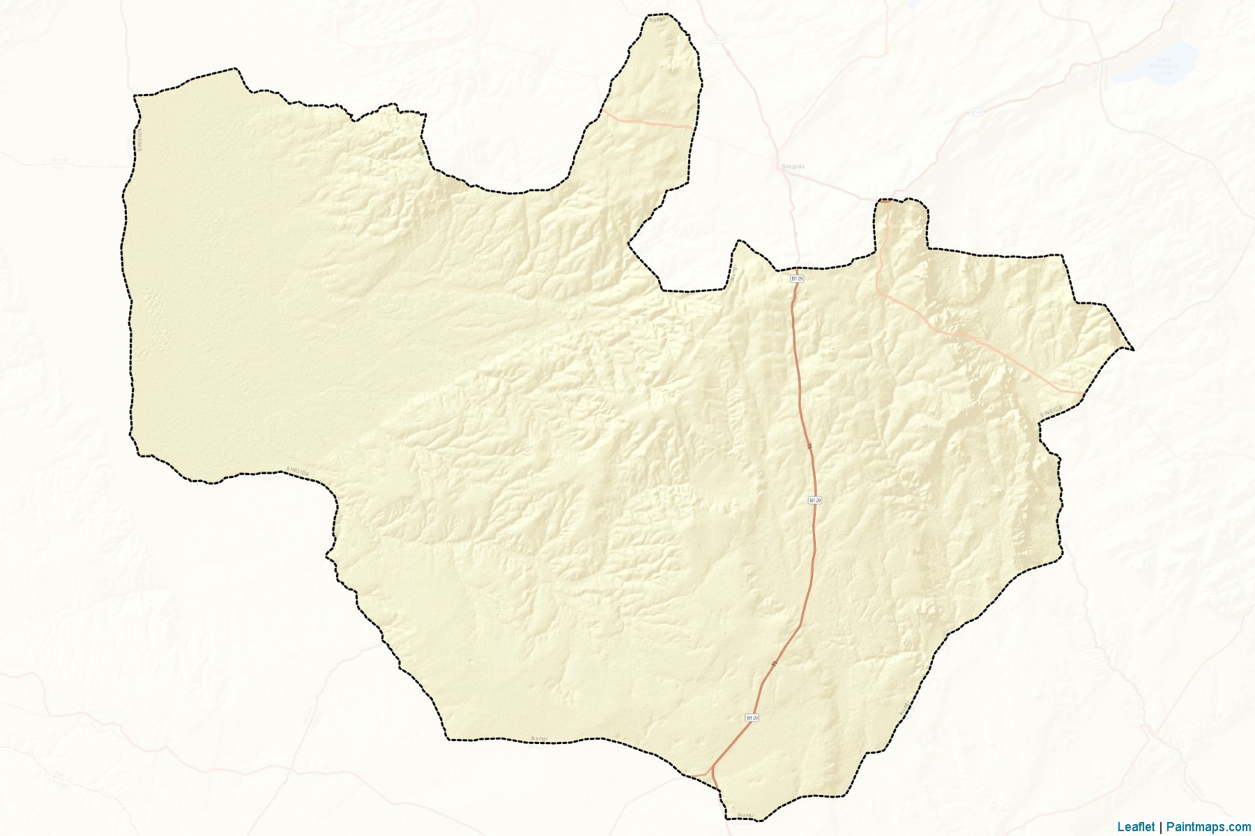 Muestras de recorte de mapas Ikungi (Singida)-2