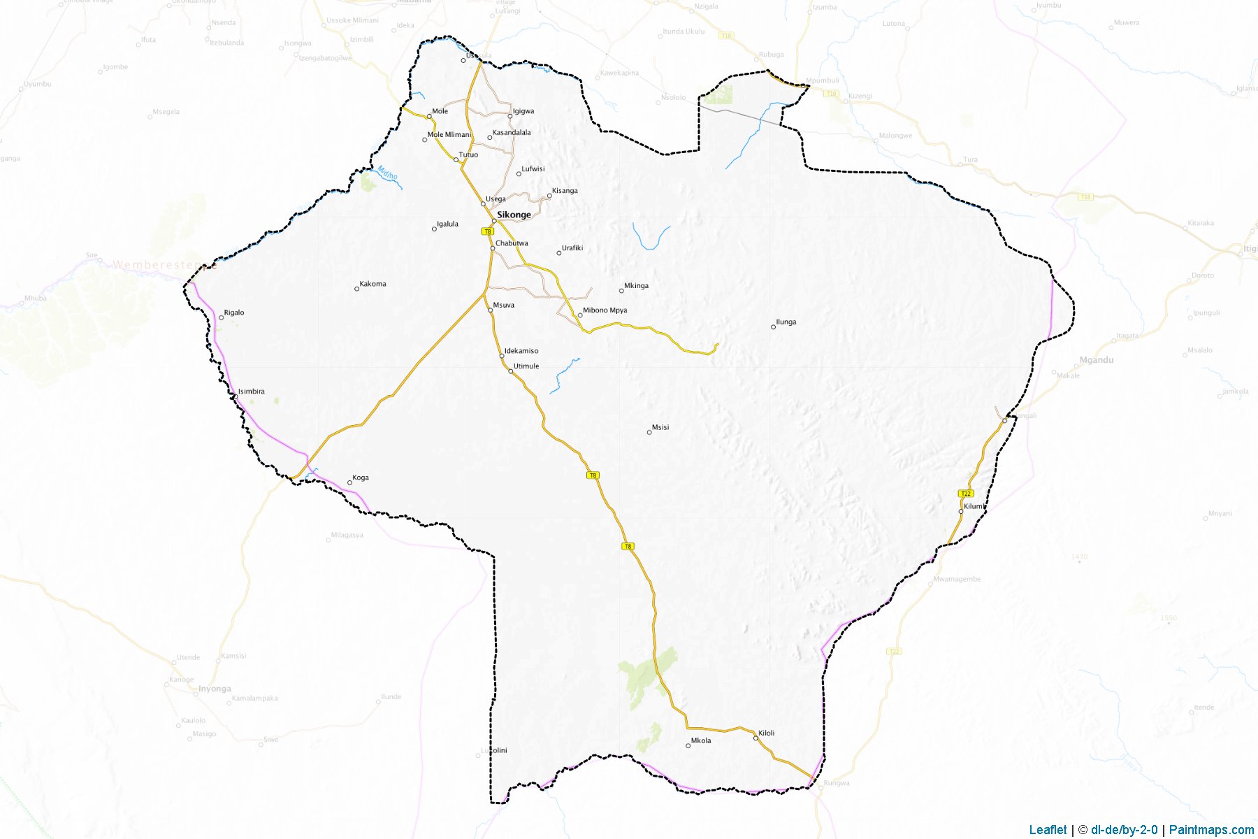 Muestras de recorte de mapas Sikonge (Tabora)-1