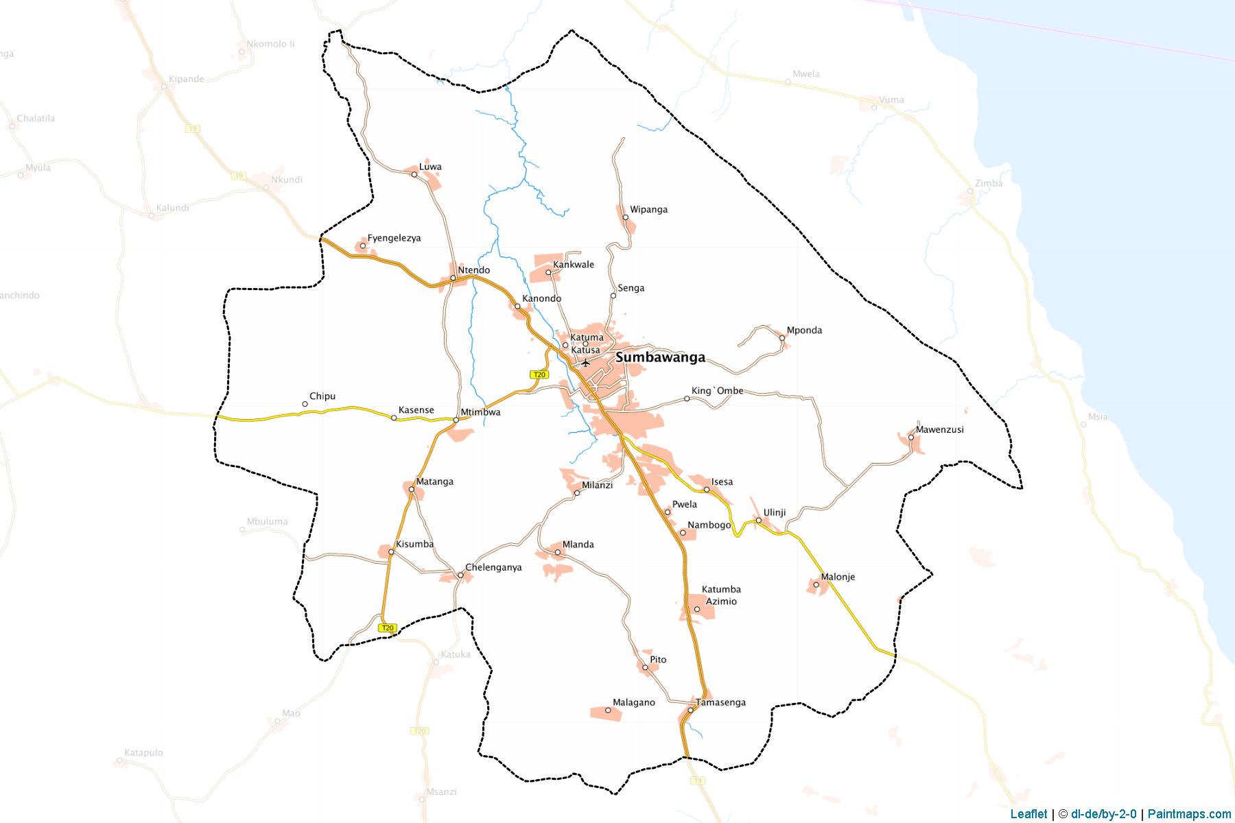 Sumbawanga Urban (Rukwa Bölgesi) Haritası Örnekleri-1