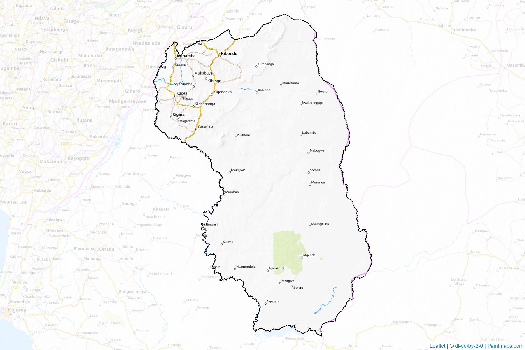 Kibondo (Kigoma) Map Cropping Samples-1