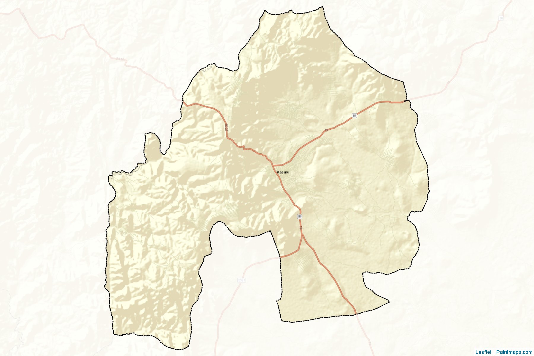 Muestras de recorte de mapas Kasulu Township Authority (Kigoma)-2