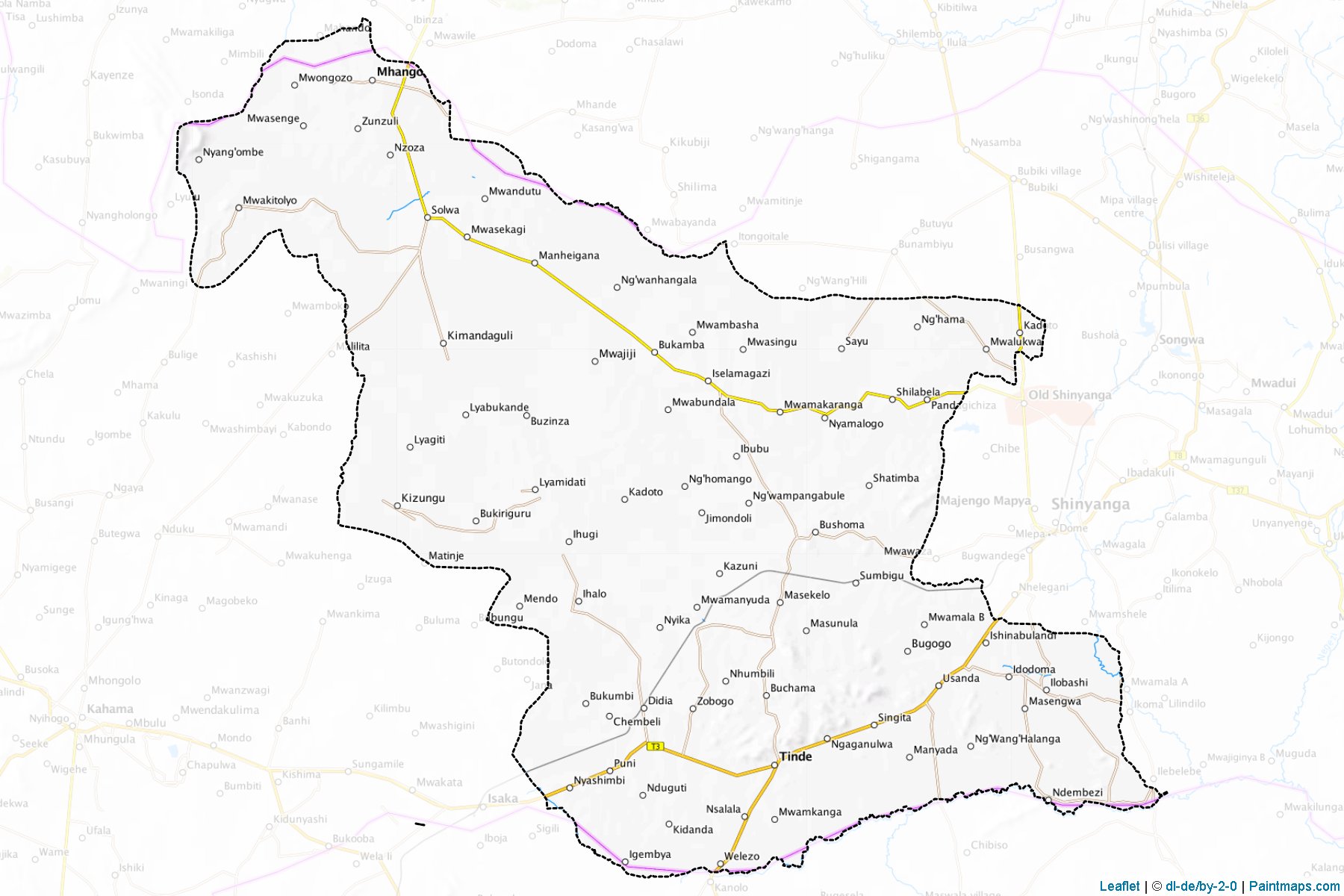 Shinyanga Rural (Shinyanga) Map Cropping Samples-1