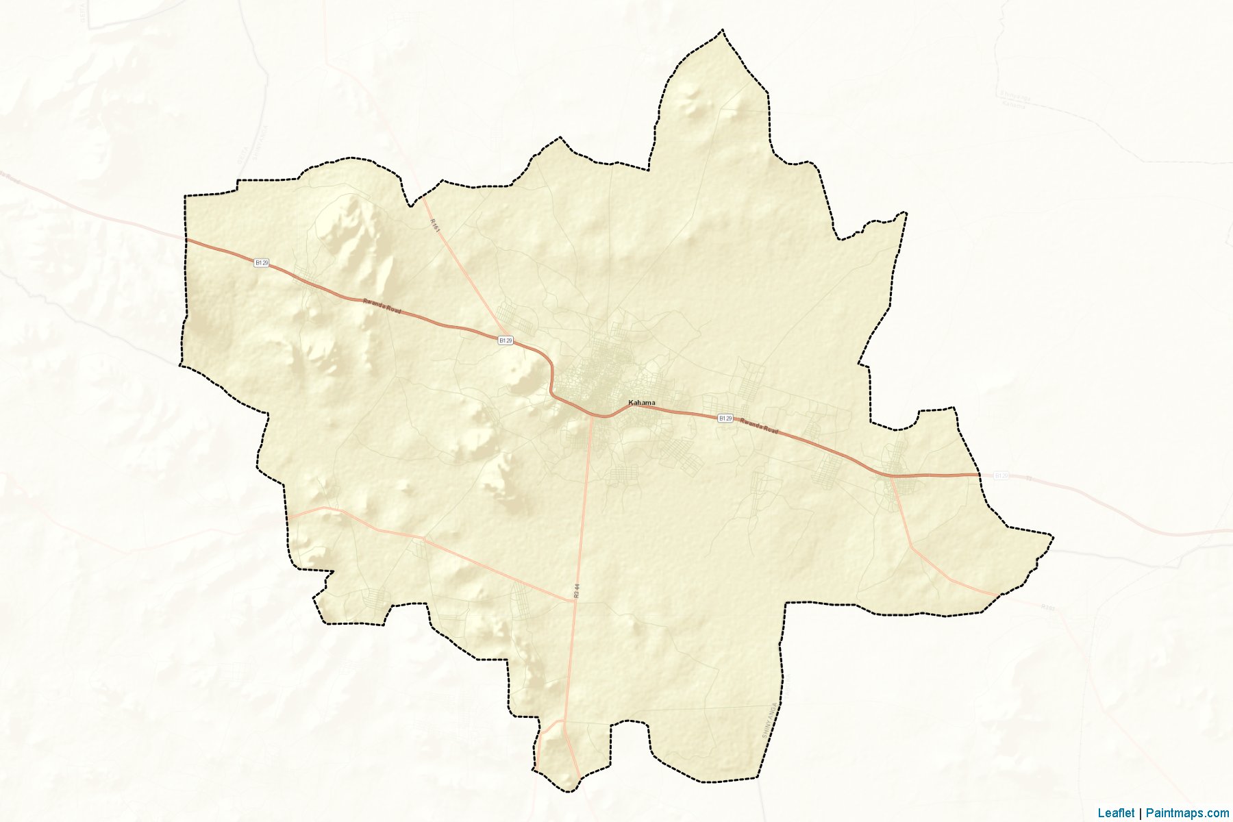 Muestras de recorte de mapas Kahama Township Authority (Shinyanga)-2