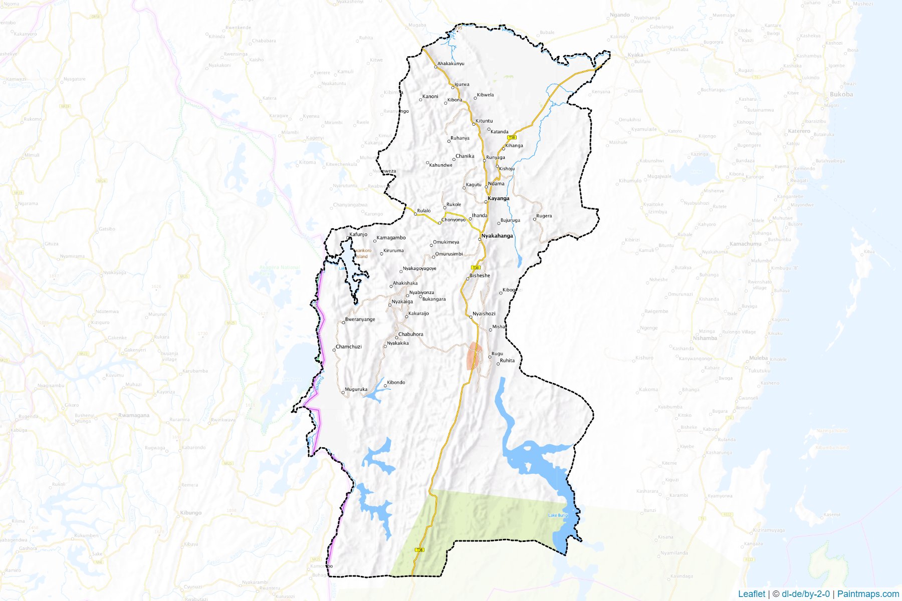 Karagwe (Kagera Bölgesi) Haritası Örnekleri-1