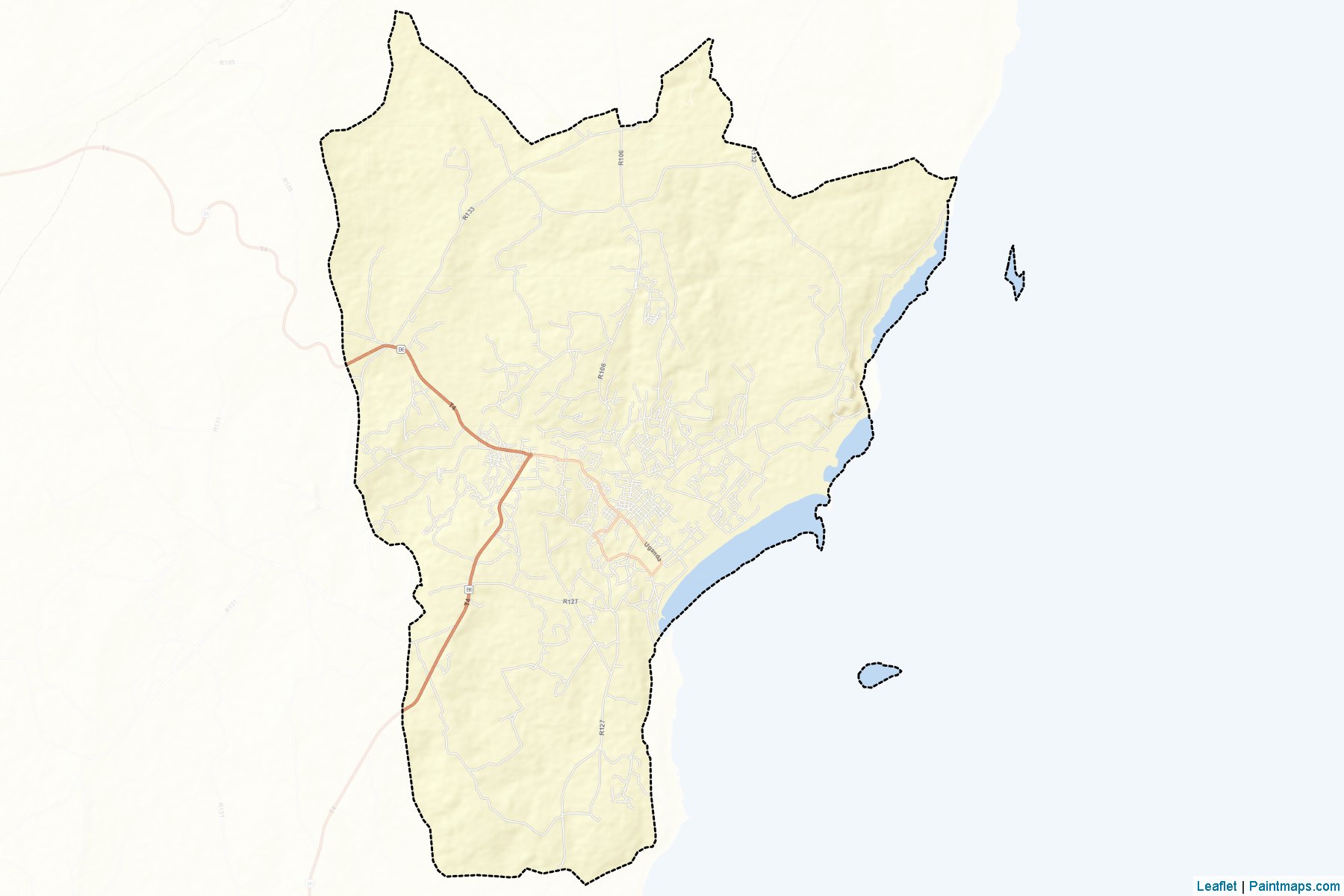 Muestras de recorte de mapas Bukoba Urban (Kagera)-2