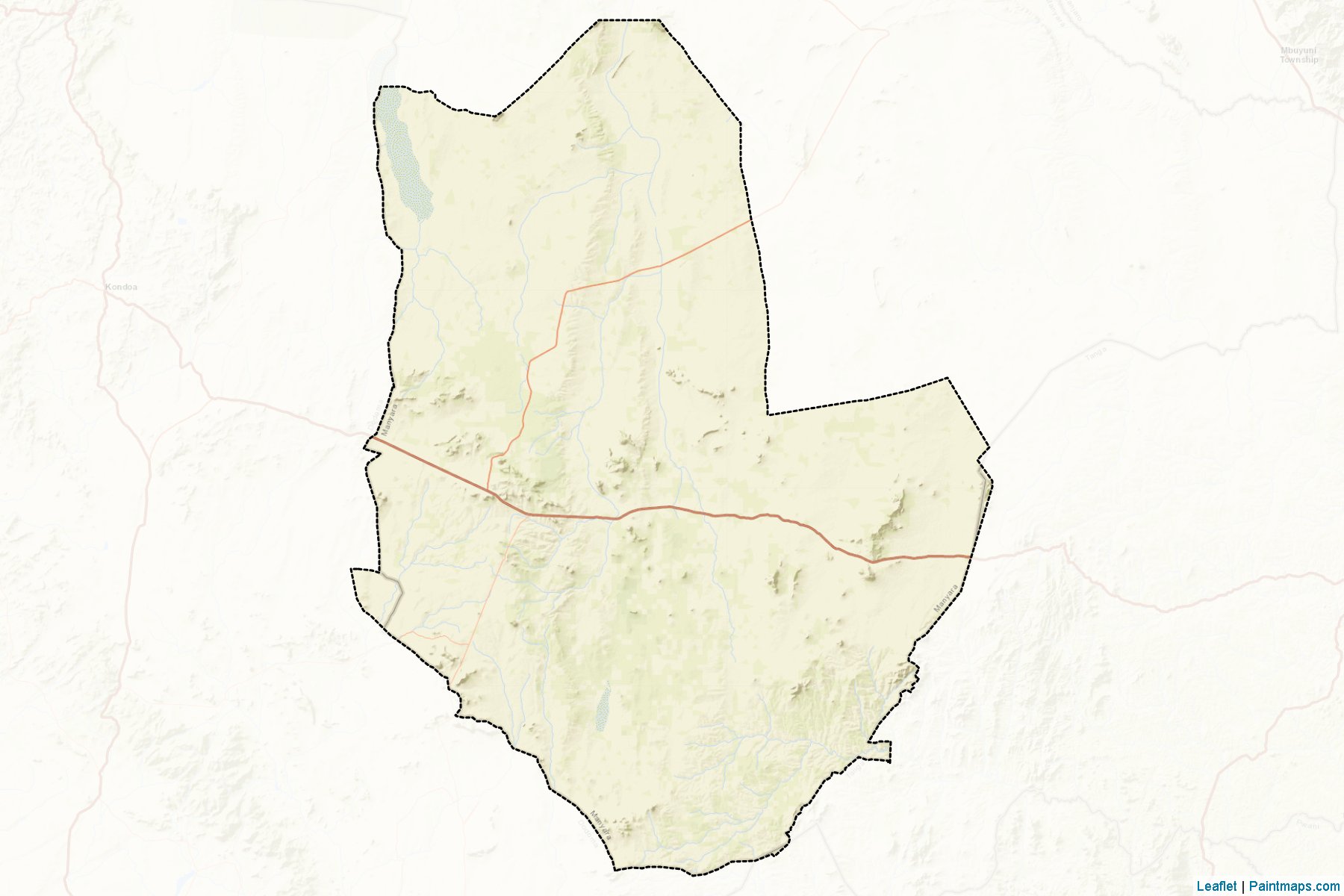 Muestras de recorte de mapas Kiteto (Manyara)-2