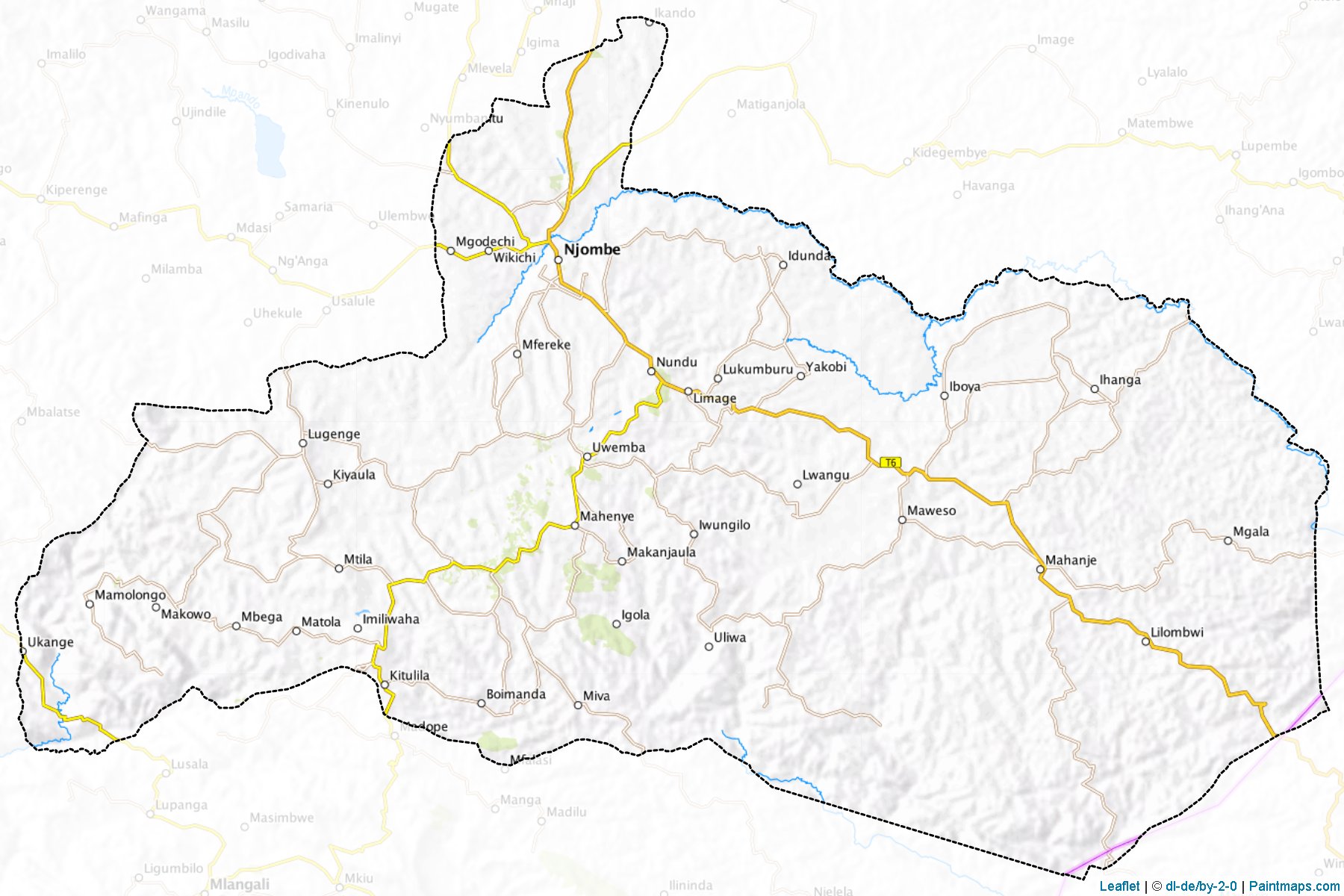 Njombe Urban (Njombe) Map Cropping Samples-1