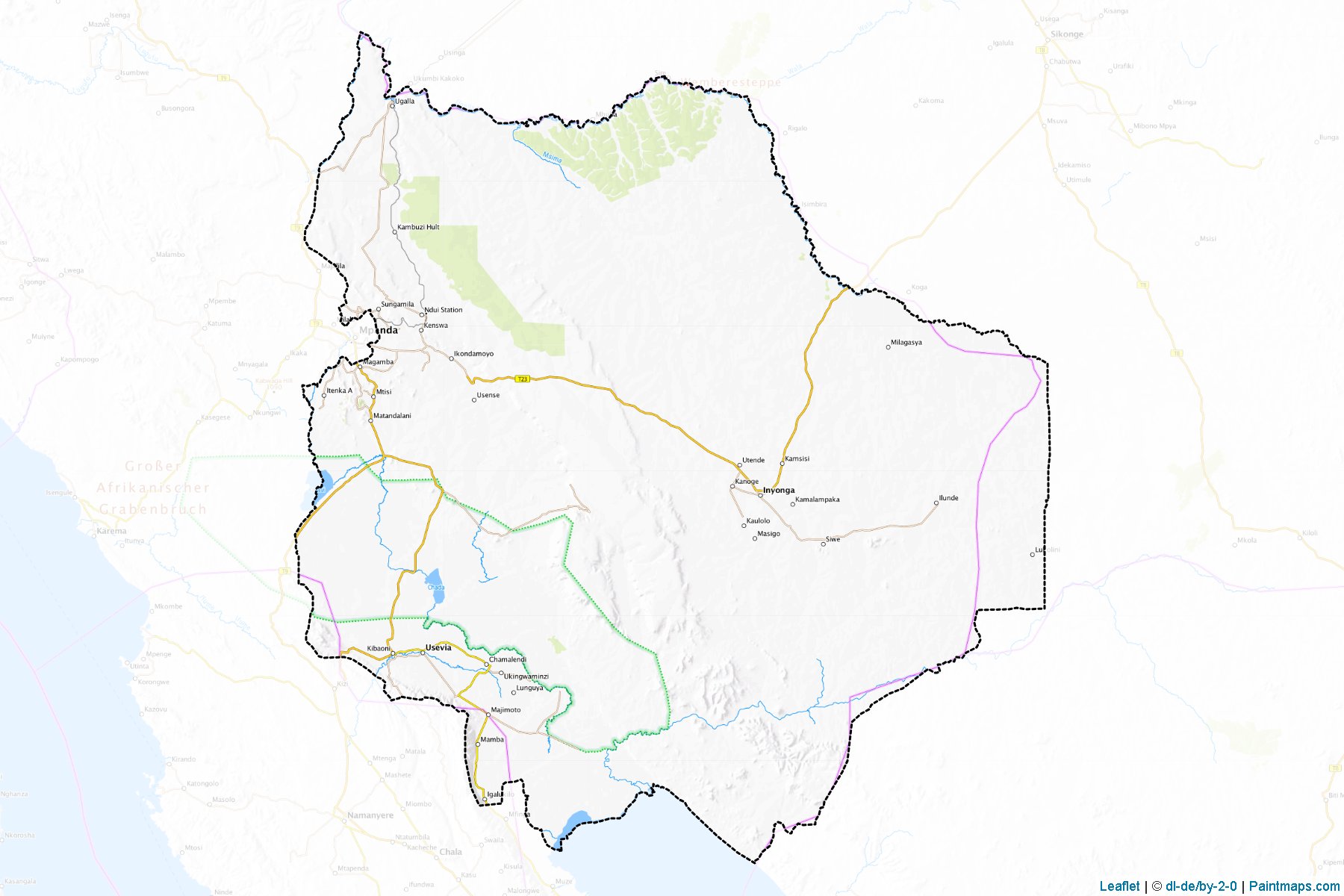 Muestras de recorte de mapas Mlele (Katavi)-1