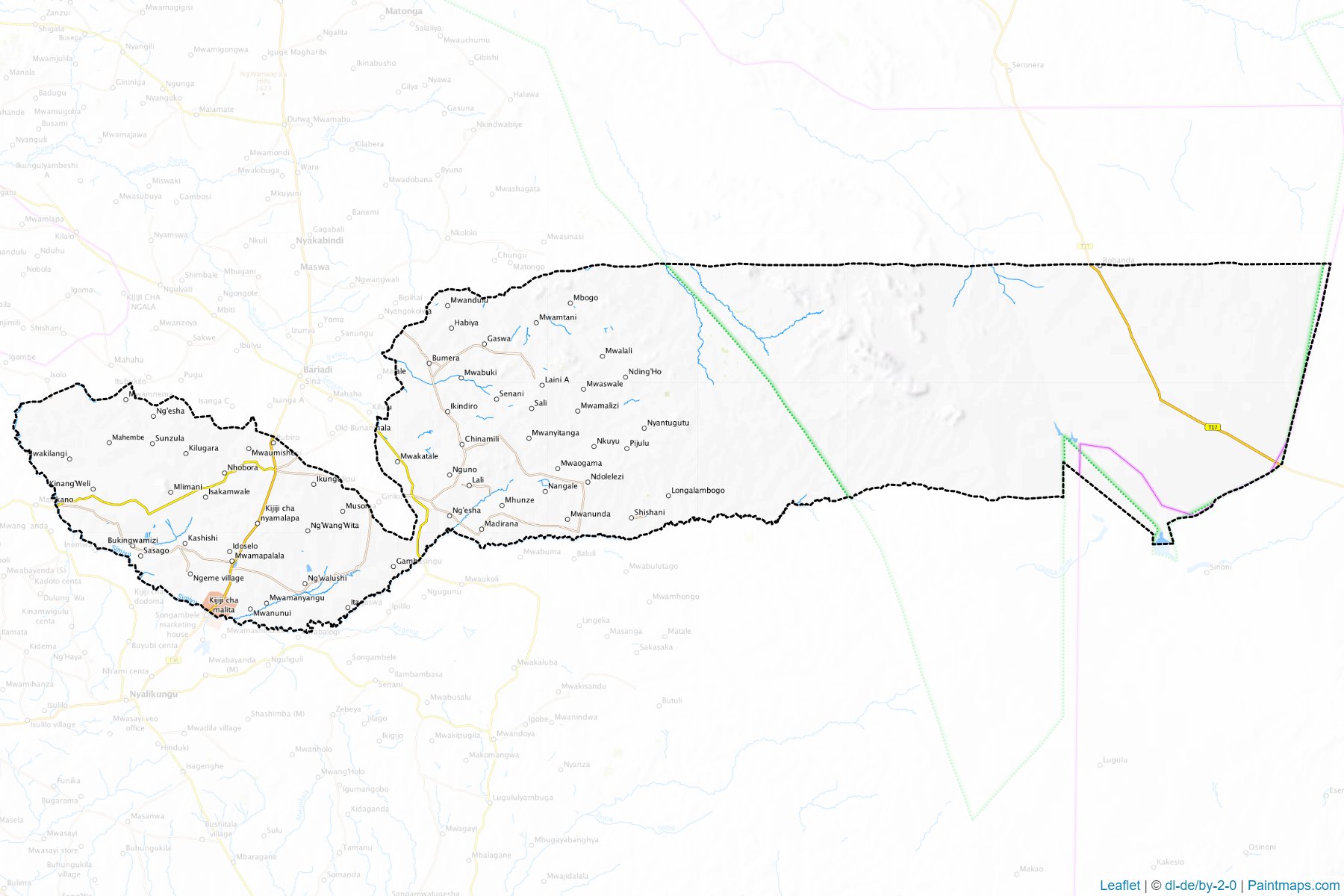 Muestras de recorte de mapas Itilima (Simiyu)-1