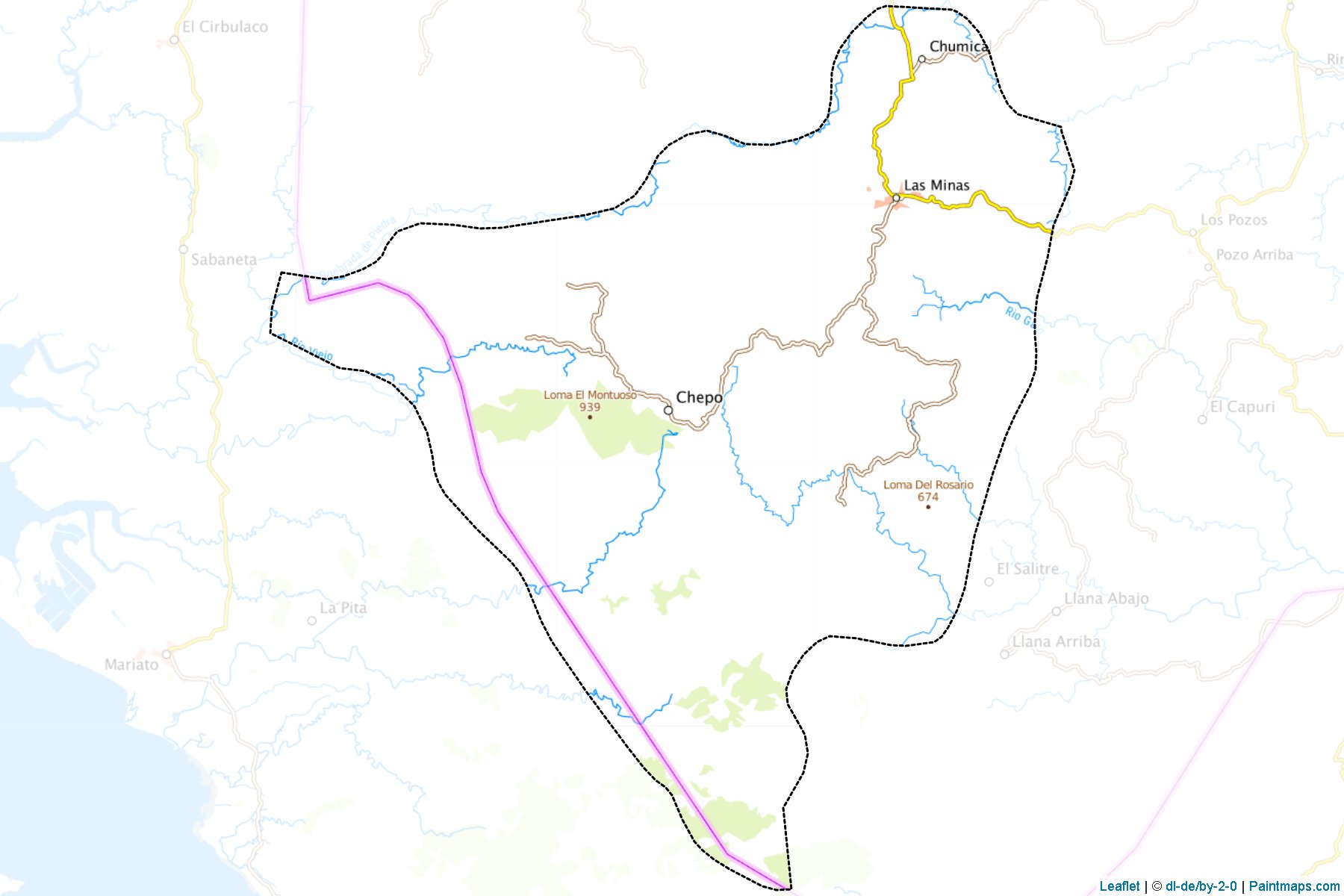 Muestras de recorte de mapas Las Minas (Herrera)-1