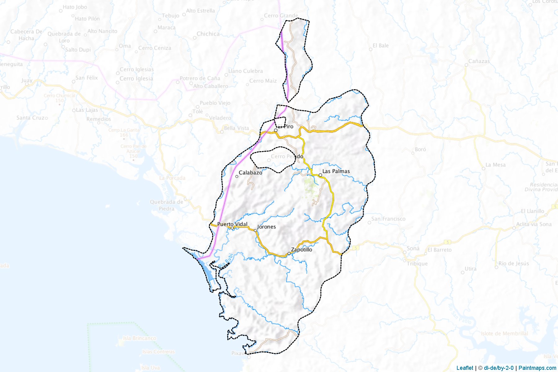 Muestras de recorte de mapas Las Palmas (Veraguas)-1