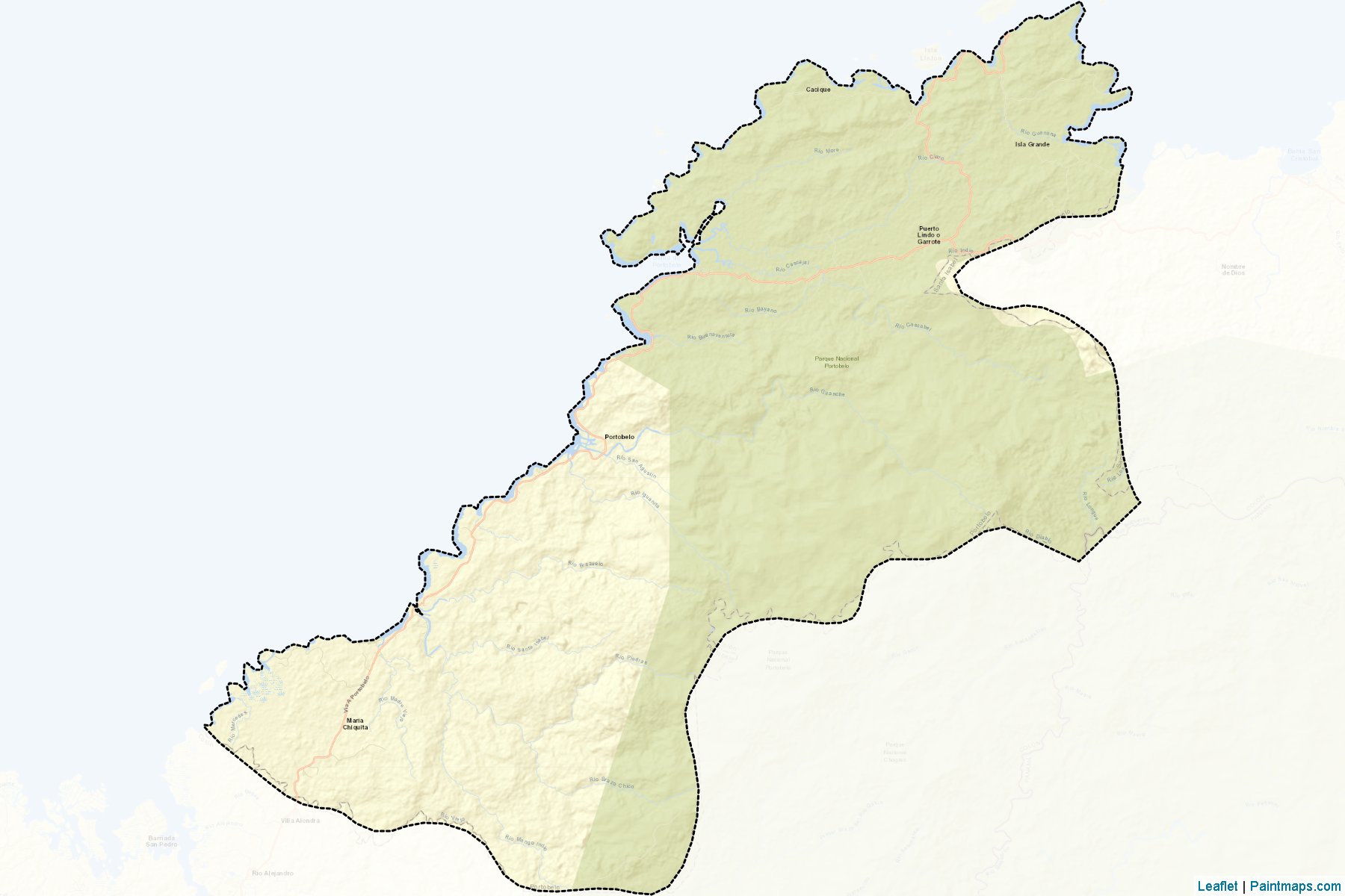 Muestras de recorte de mapas Portobelo (Colón)-2