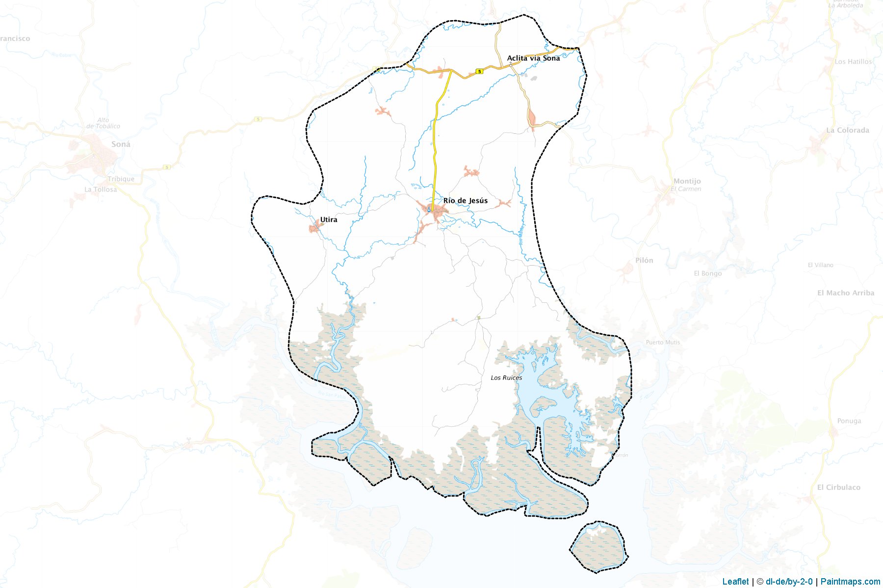 Muestras de recorte de mapas Río de Jesús (Veraguas)-1