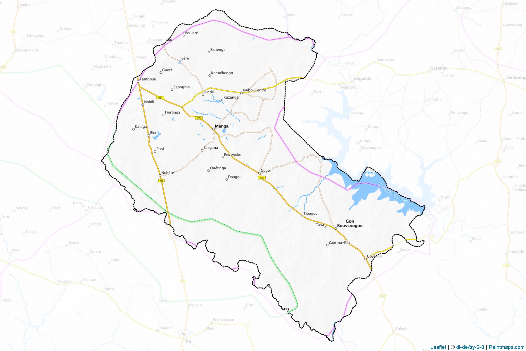 Zoundwéogo Province (Centre-Sud) Haritası Örnekleri-1