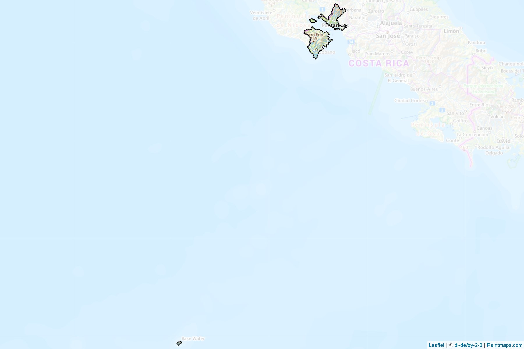 Puntarenas (Puntarenas) Map Cropping Samples-1