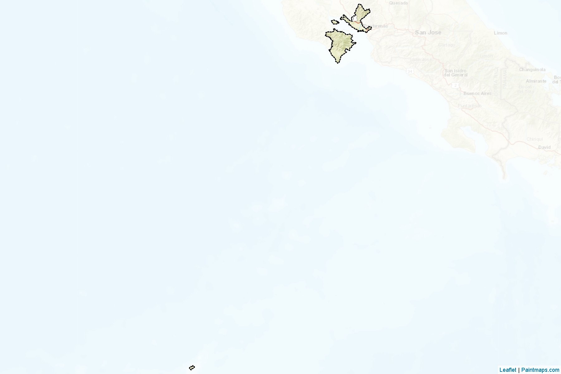 Puntarenas (Puntarenas) Map Cropping Samples-2