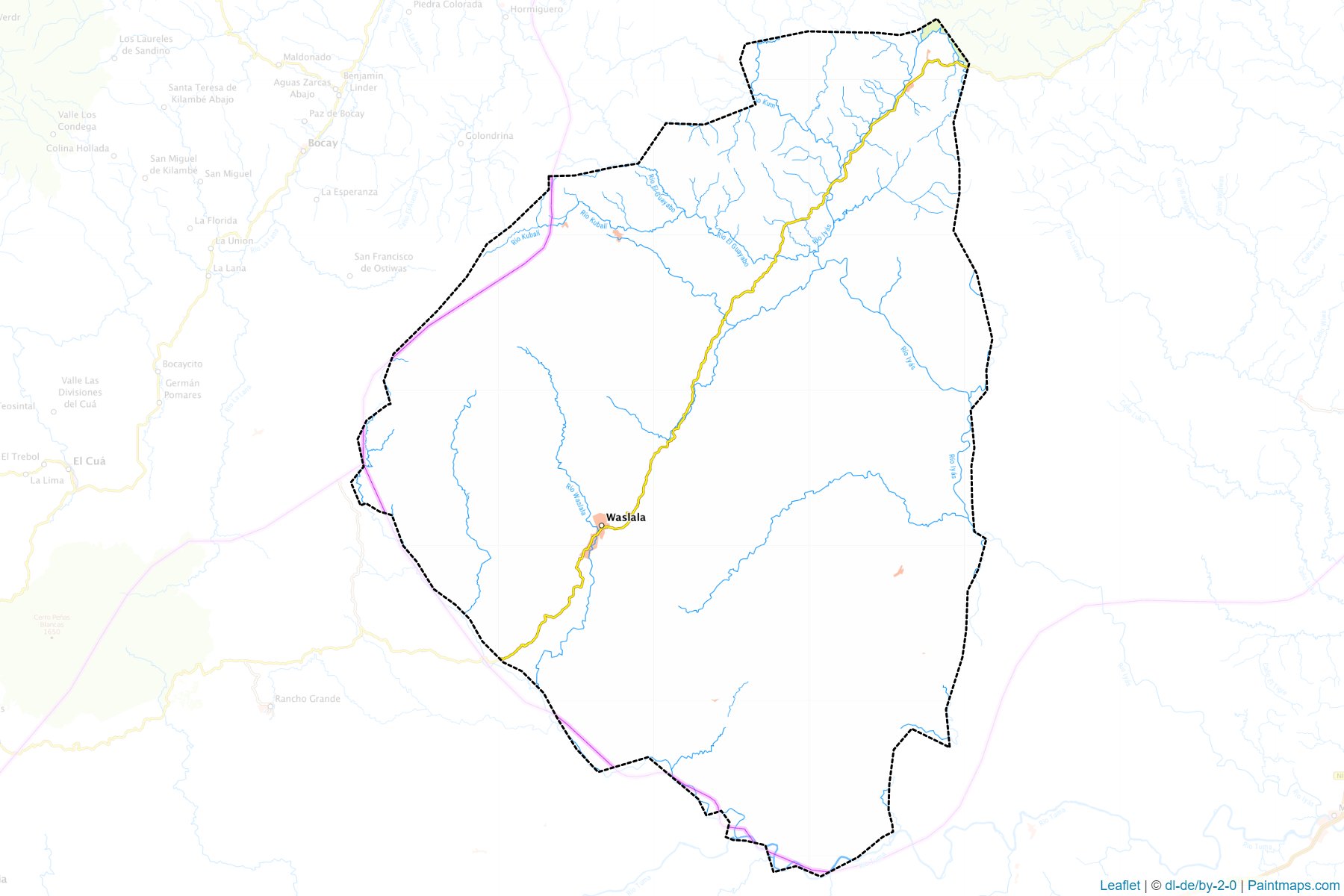 Muestras de recorte de mapas Waslala (Atlántico Norte)-1