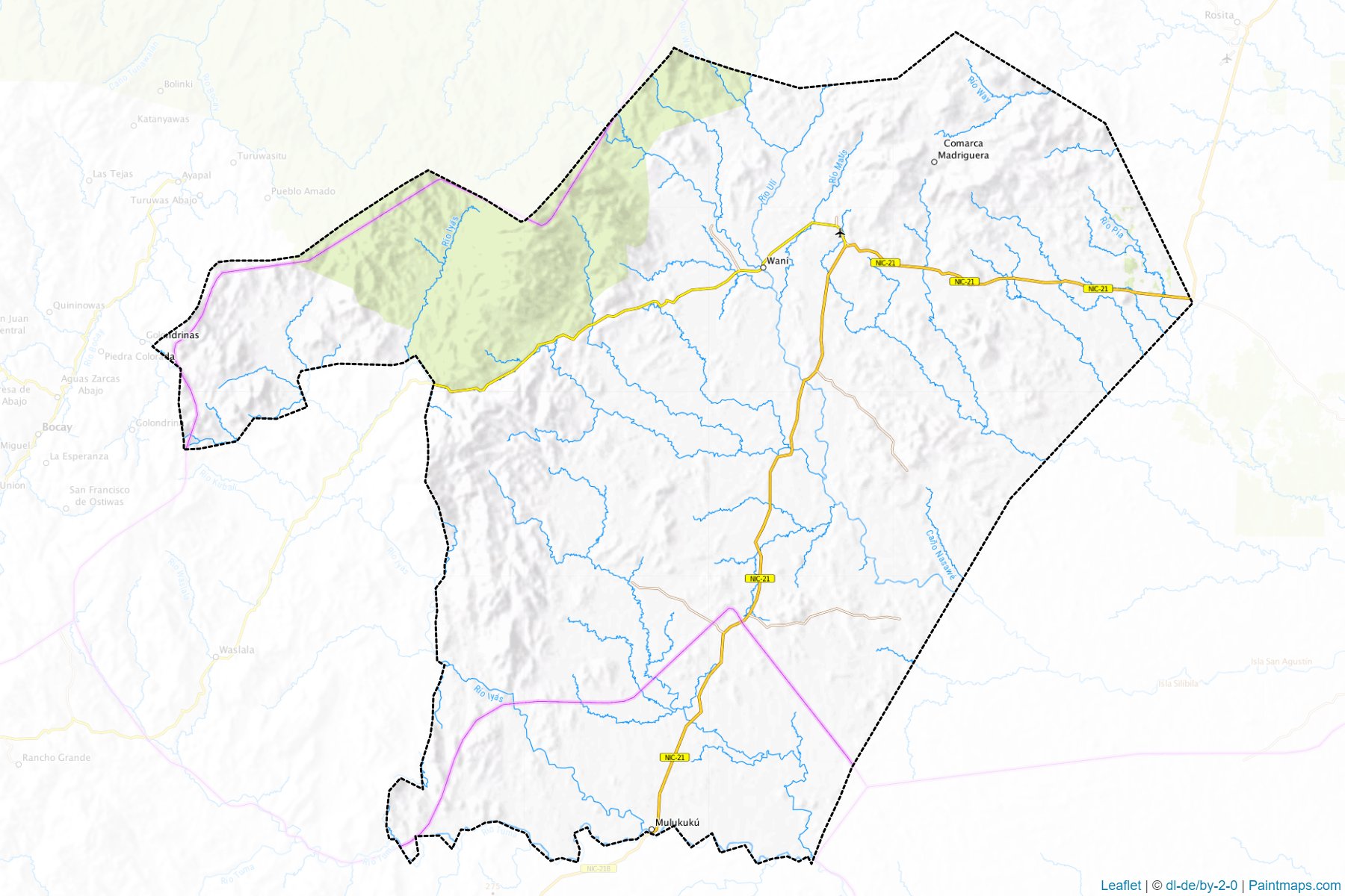 Muestras de recorte de mapas Siuna (Atlántico Norte)-1