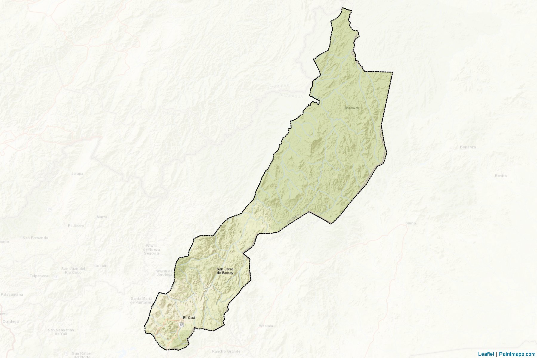 Muestras de recorte de mapas El Cua (Jinotega)-2