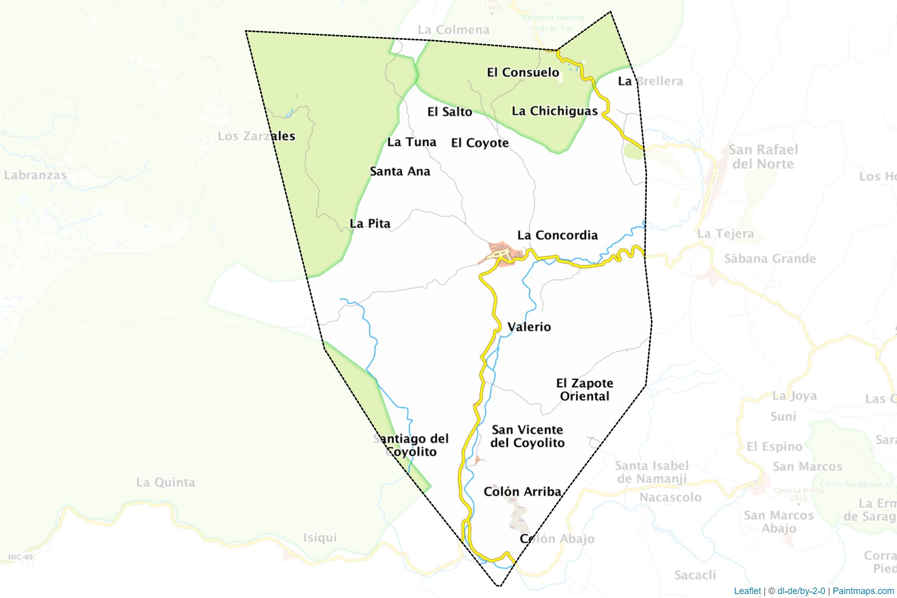 Muestras de recorte de mapas La Concordia (Jinotega)-1