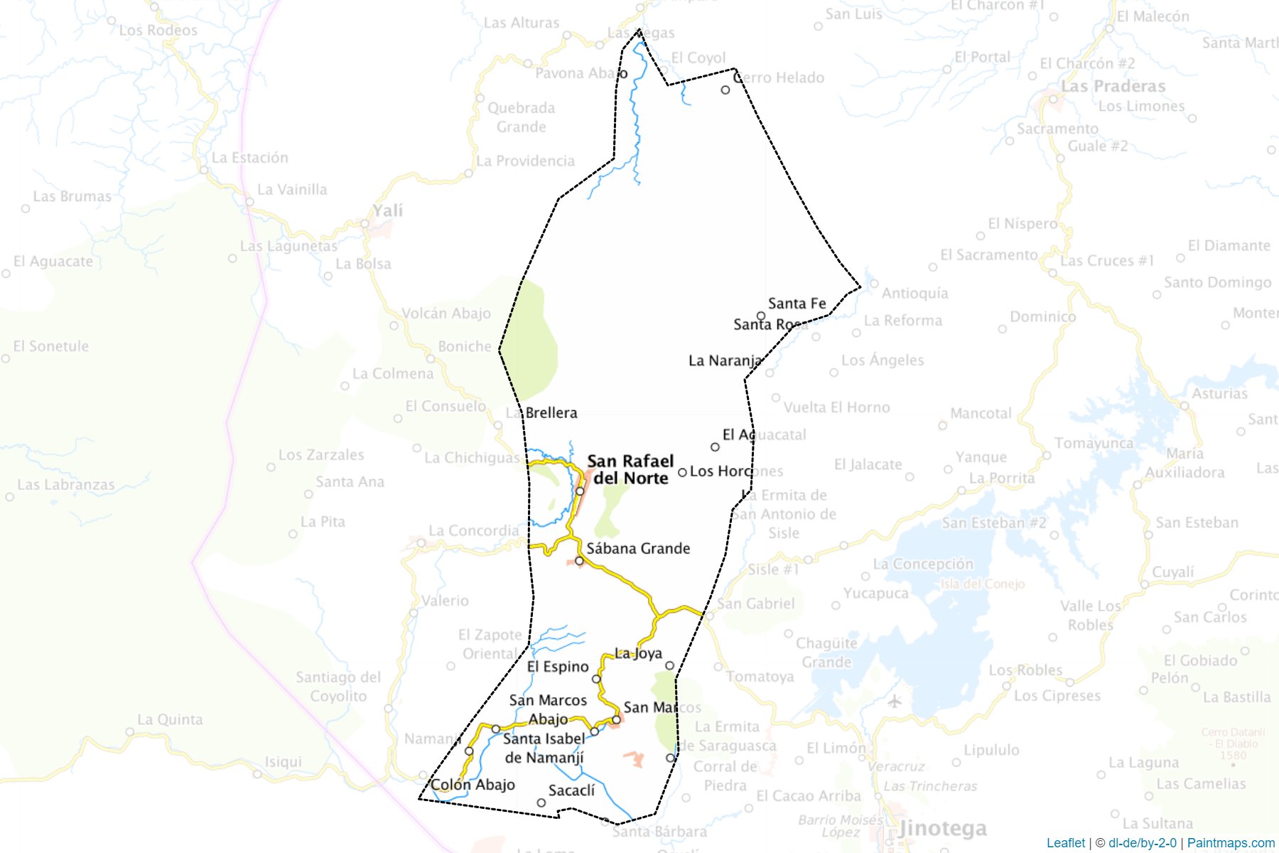 Muestras de recorte de mapas San Rafael Del Norte (Jinotega)-1