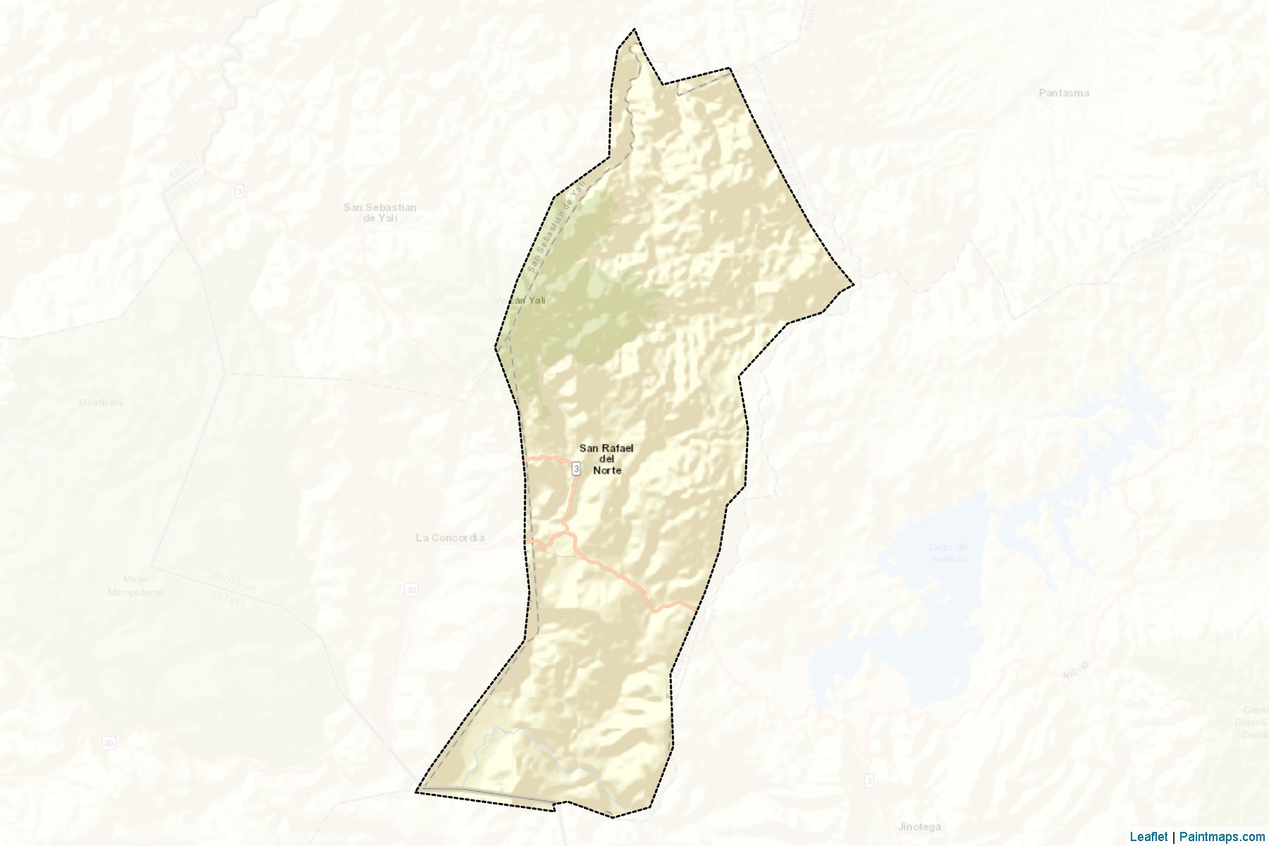 Muestras de recorte de mapas San Rafael Del Norte (Jinotega)-2