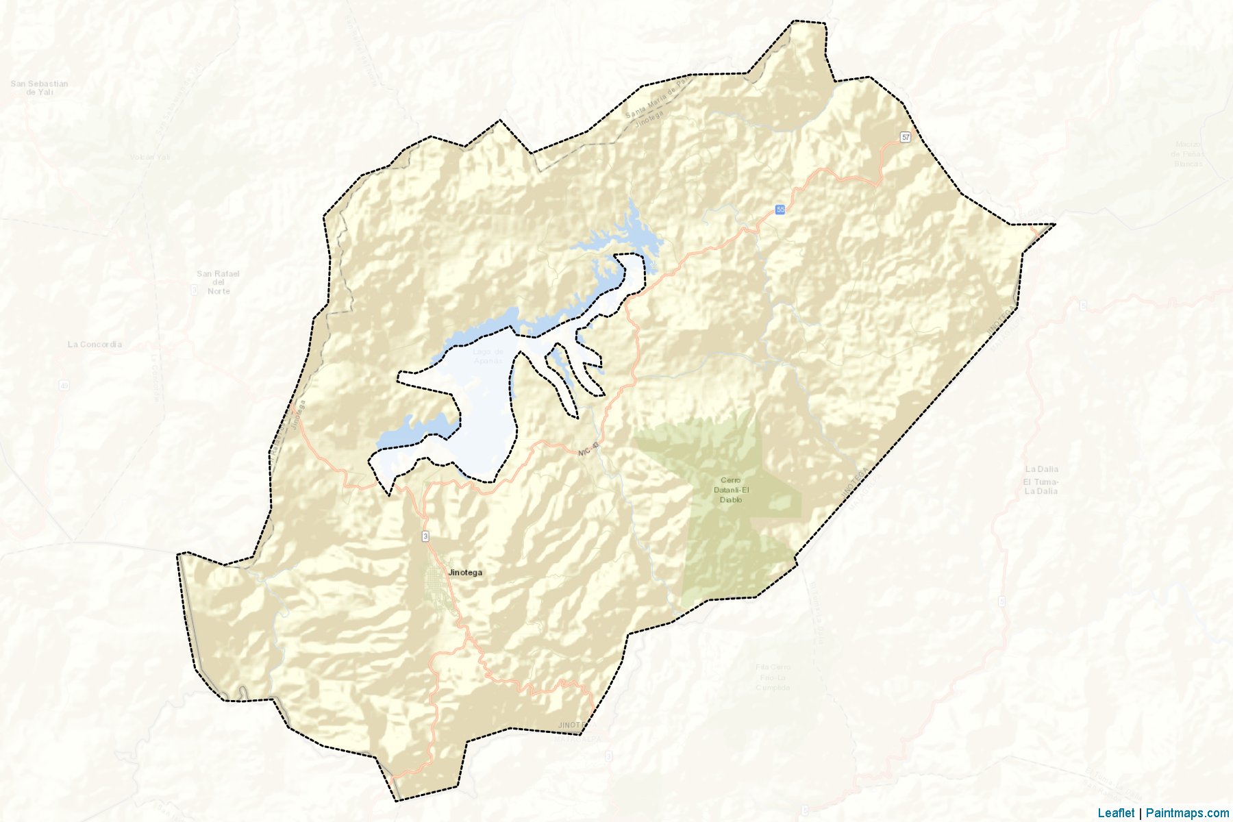 Muestras de recorte de mapas Jinotega (Jinotega)-2