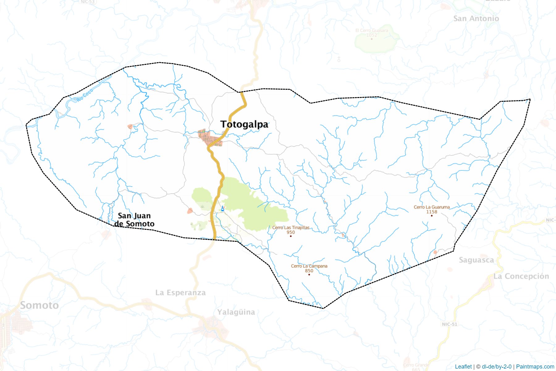 Muestras de recorte de mapas Totolgalpa (Madriz)-1