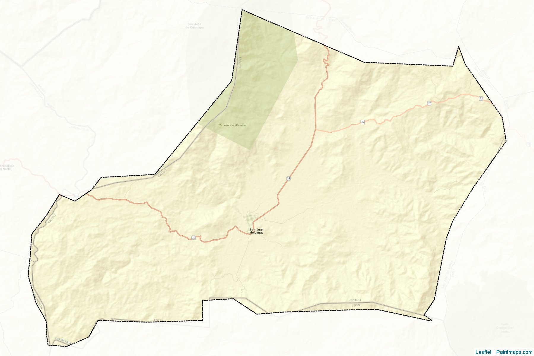 Muestras de recorte de mapas San Juan De Limay (Estelí)-2