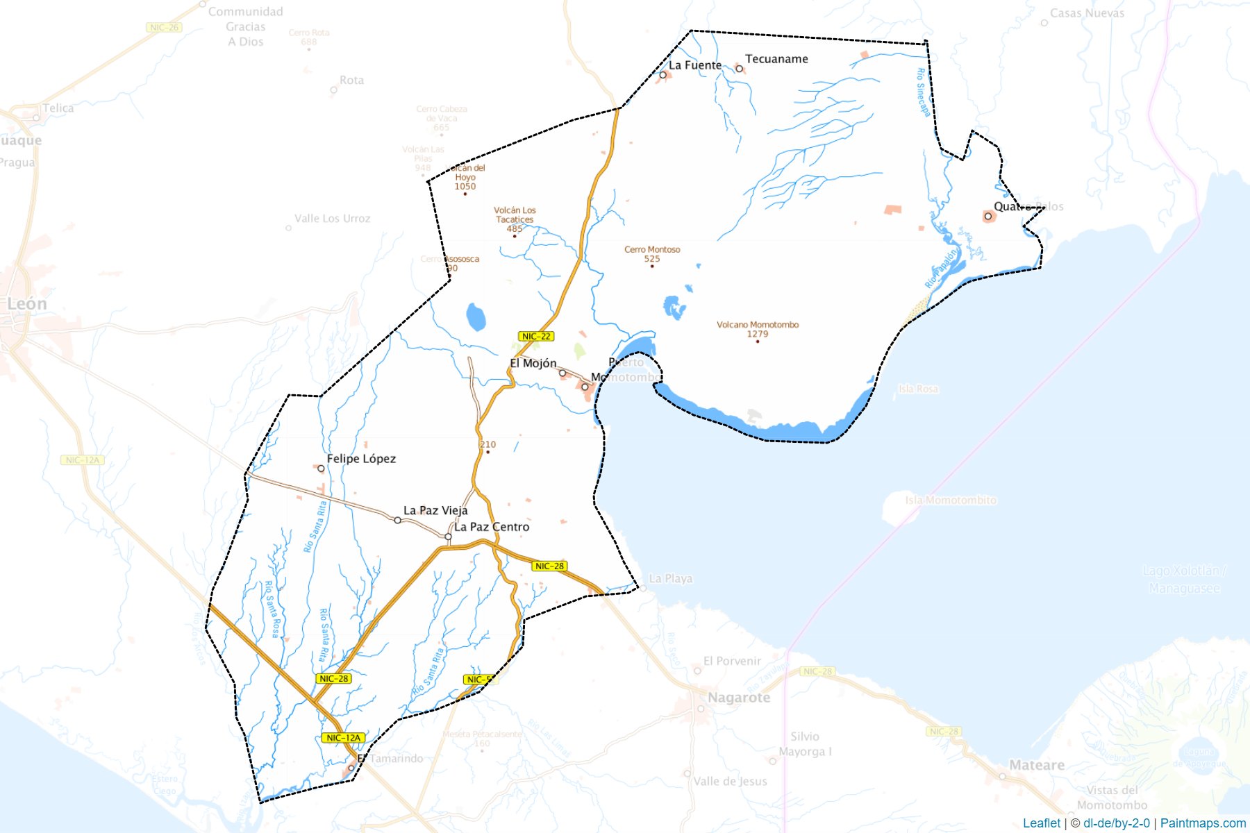 Muestras de recorte de mapas La Paz Centro (León)-1