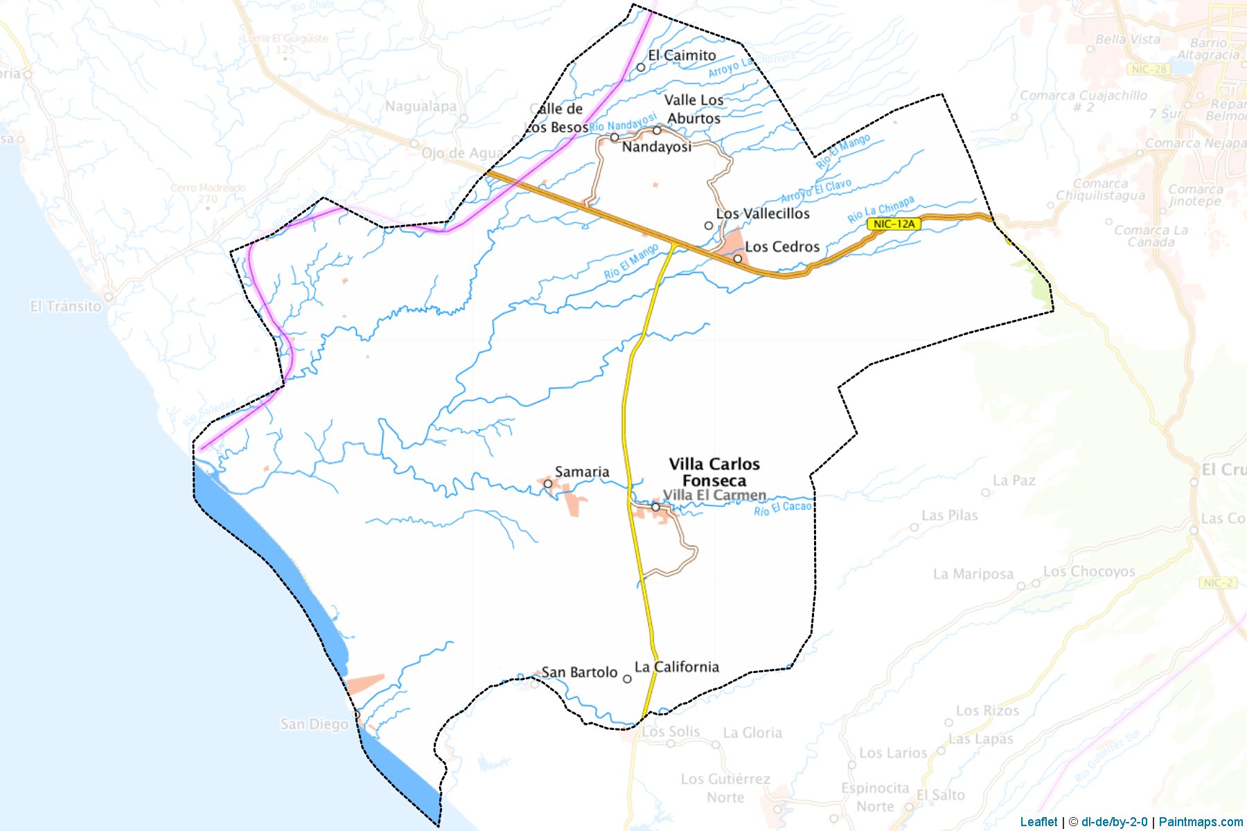 Muestras de recorte de mapas Villa Carlos Fonseca A (Managua)-1