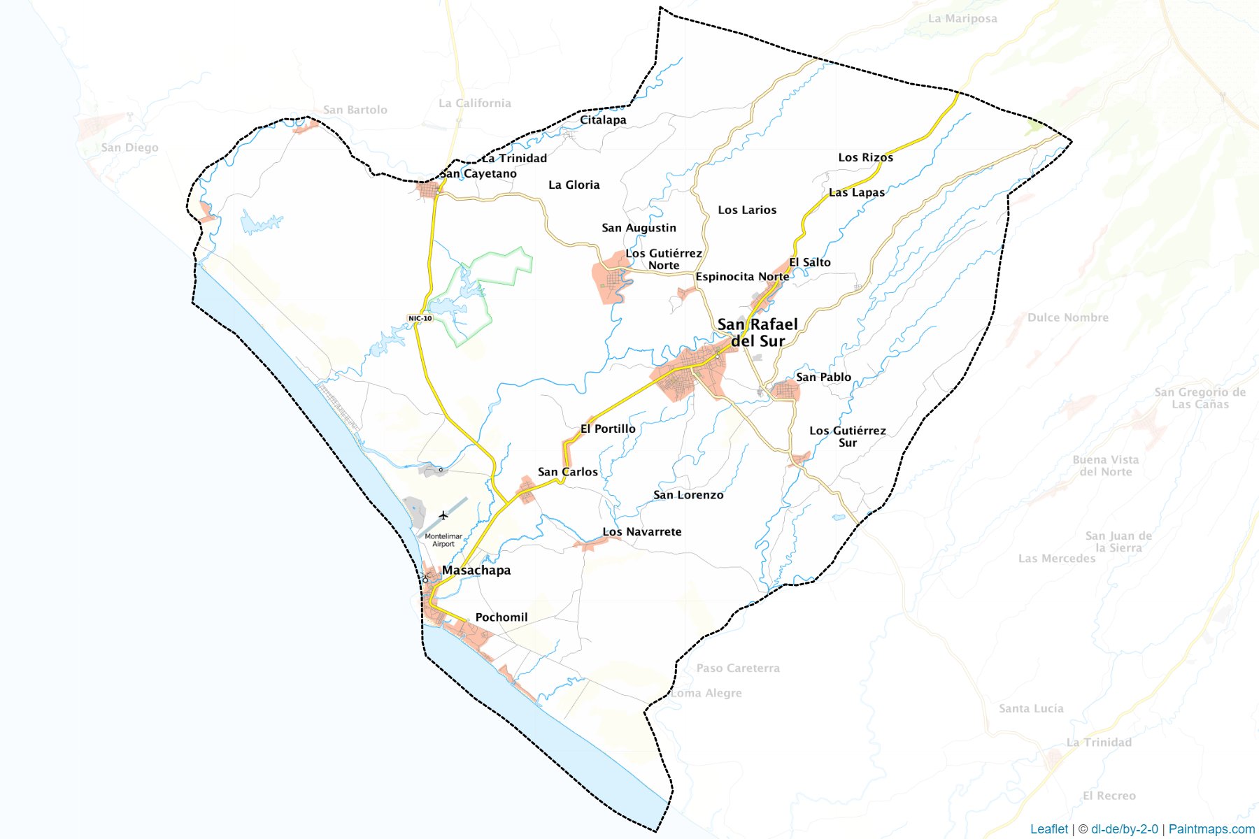 Muestras de recorte de mapas San Rafael Del Sur (Managua)-1