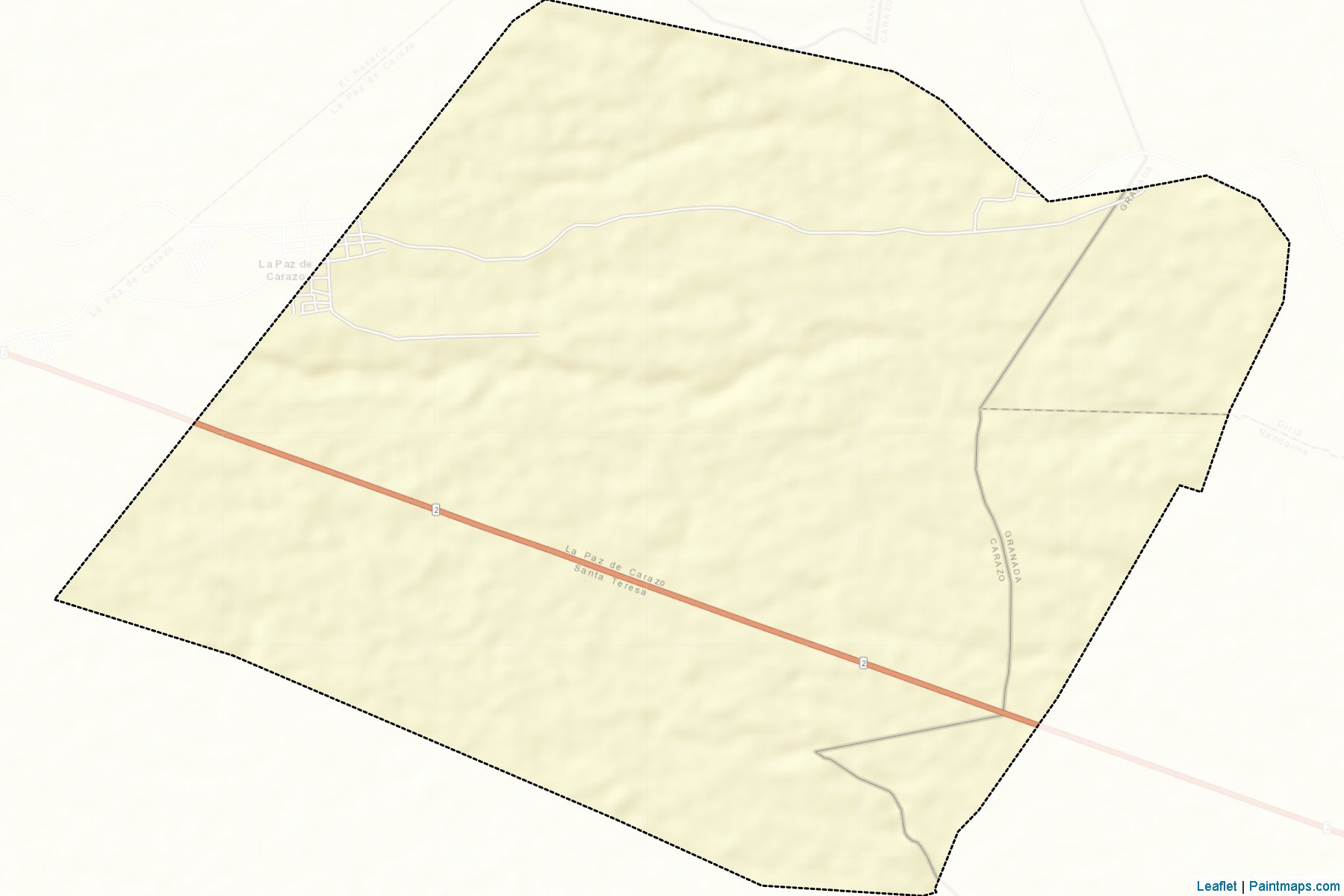 Muestras de recorte de mapas La Paz De Carazo (Carazo)-2