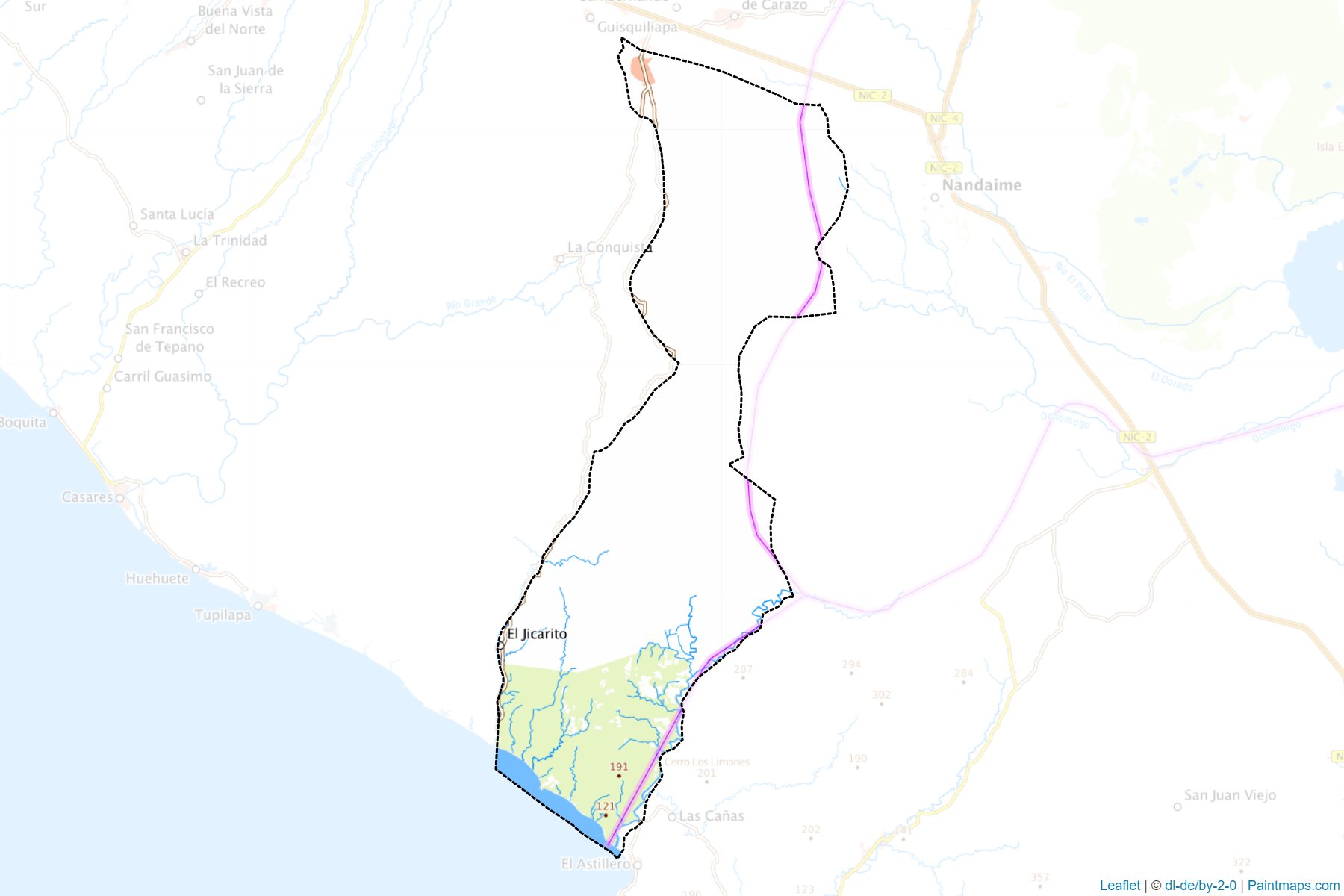 Muestras de recorte de mapas Diriamba (Carazo)-1