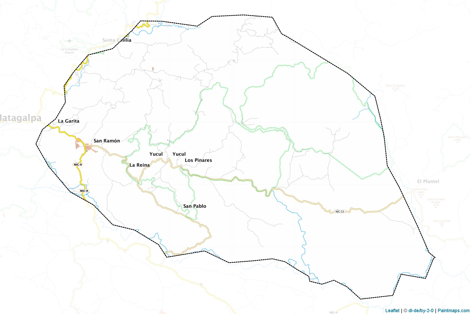 Muestras de recorte de mapas San Ramon (Matagalpa)-1