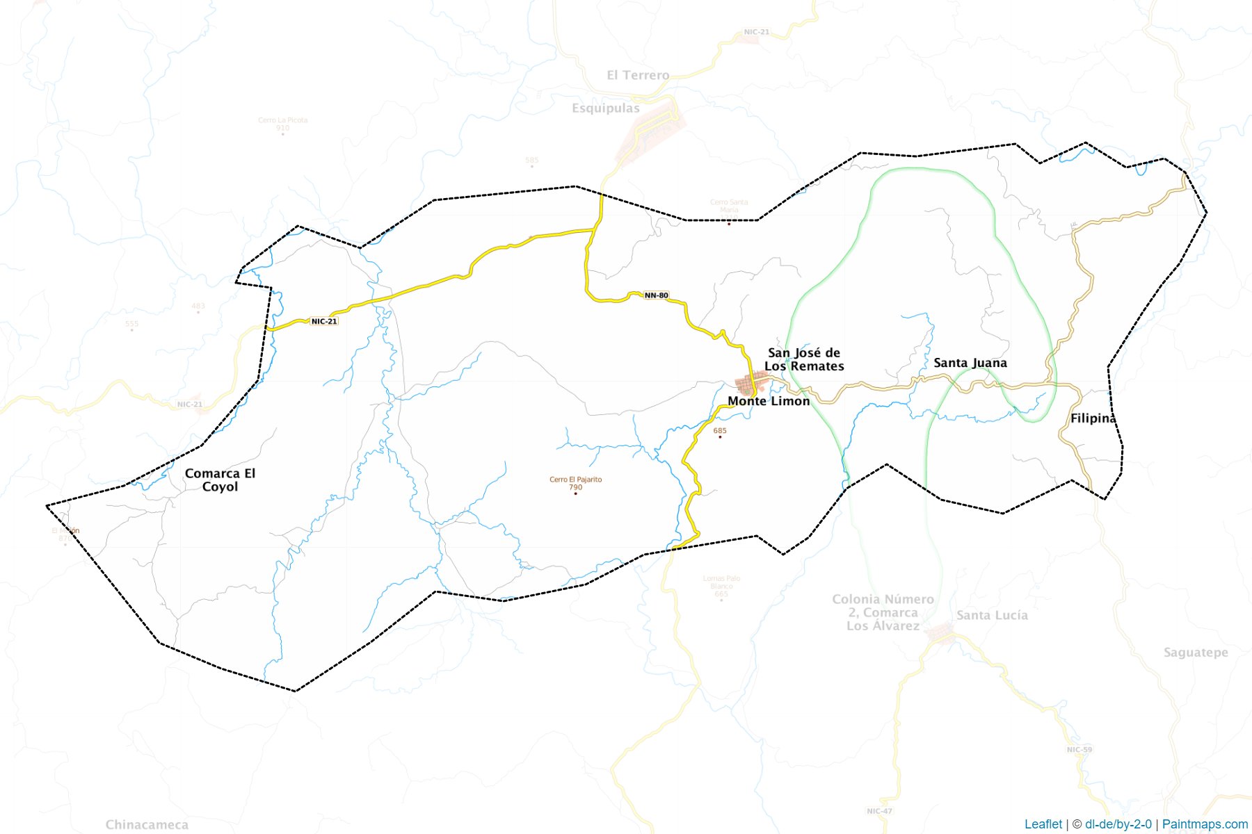 San Jose De Los Remates (Boaco) Map Cropping Samples-1