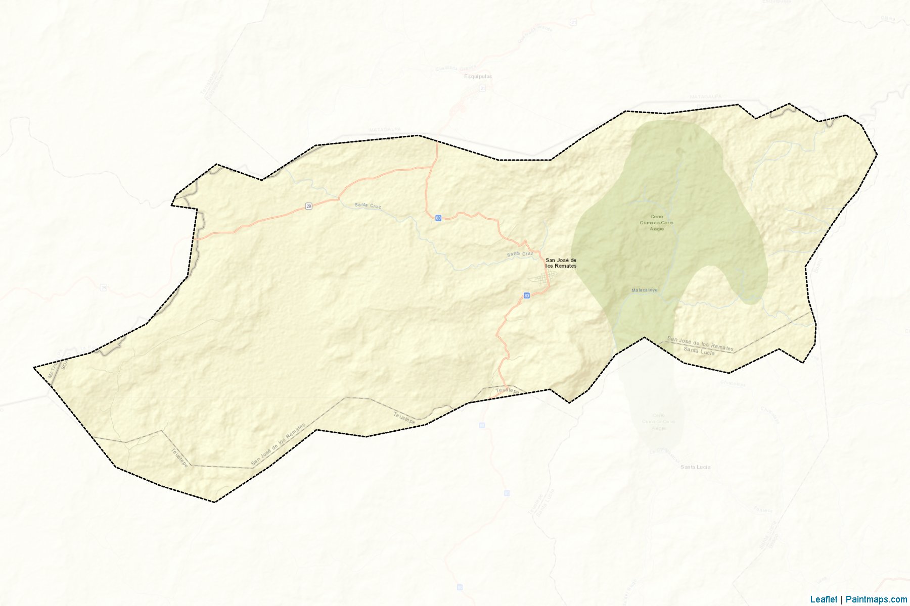 San Jose De Los Remates (Boaco) Map Cropping Samples-2