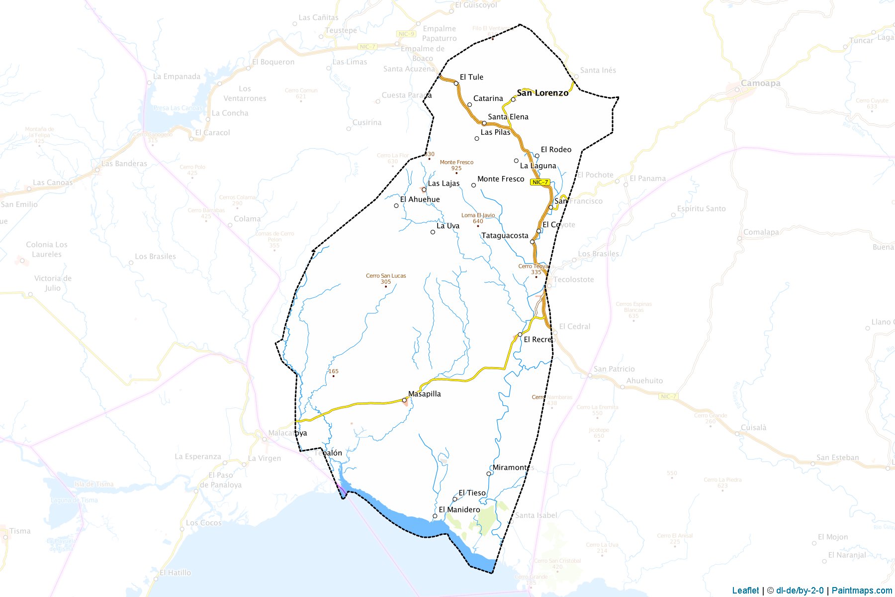 Muestras de recorte de mapas San Lorenzo (Boaco)-1