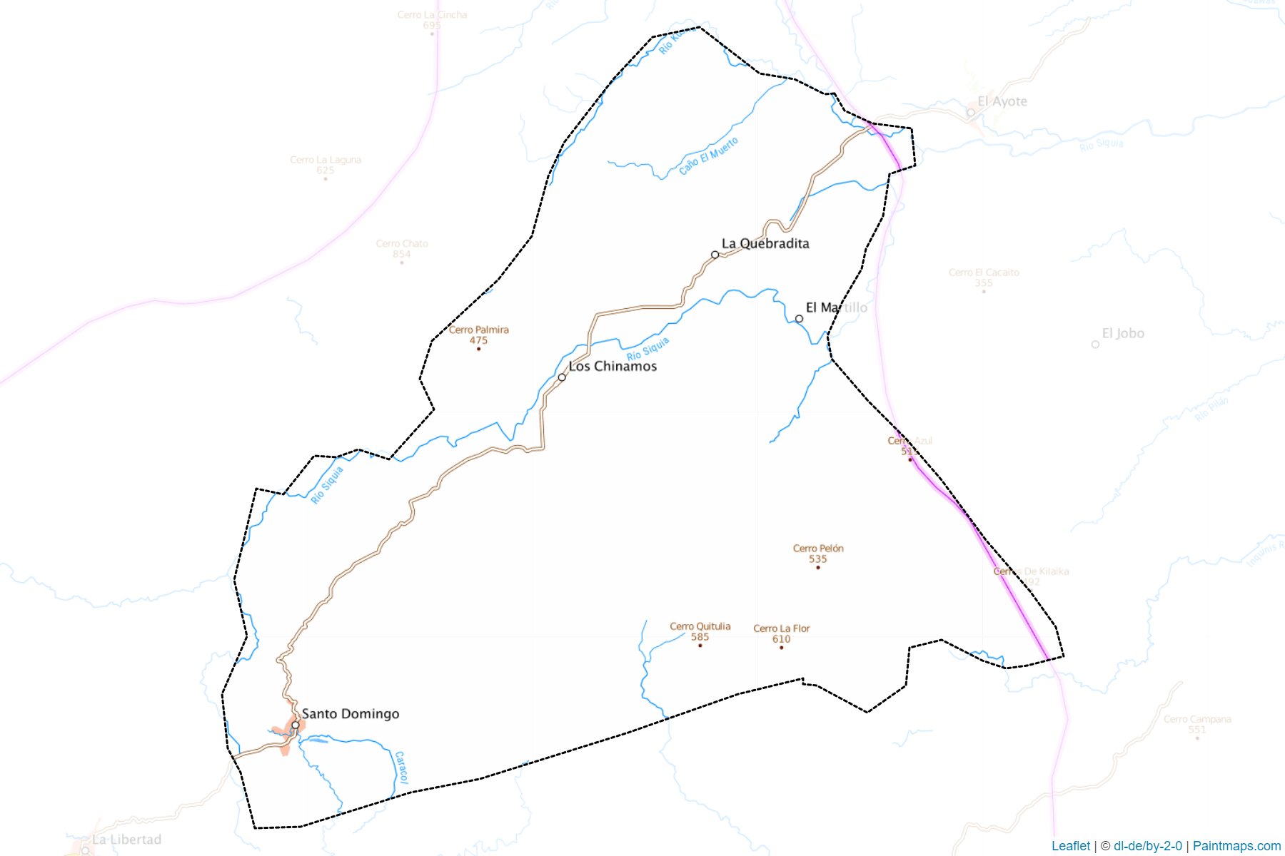 Muestras de recorte de mapas Santo Domingo (Chontales)-1