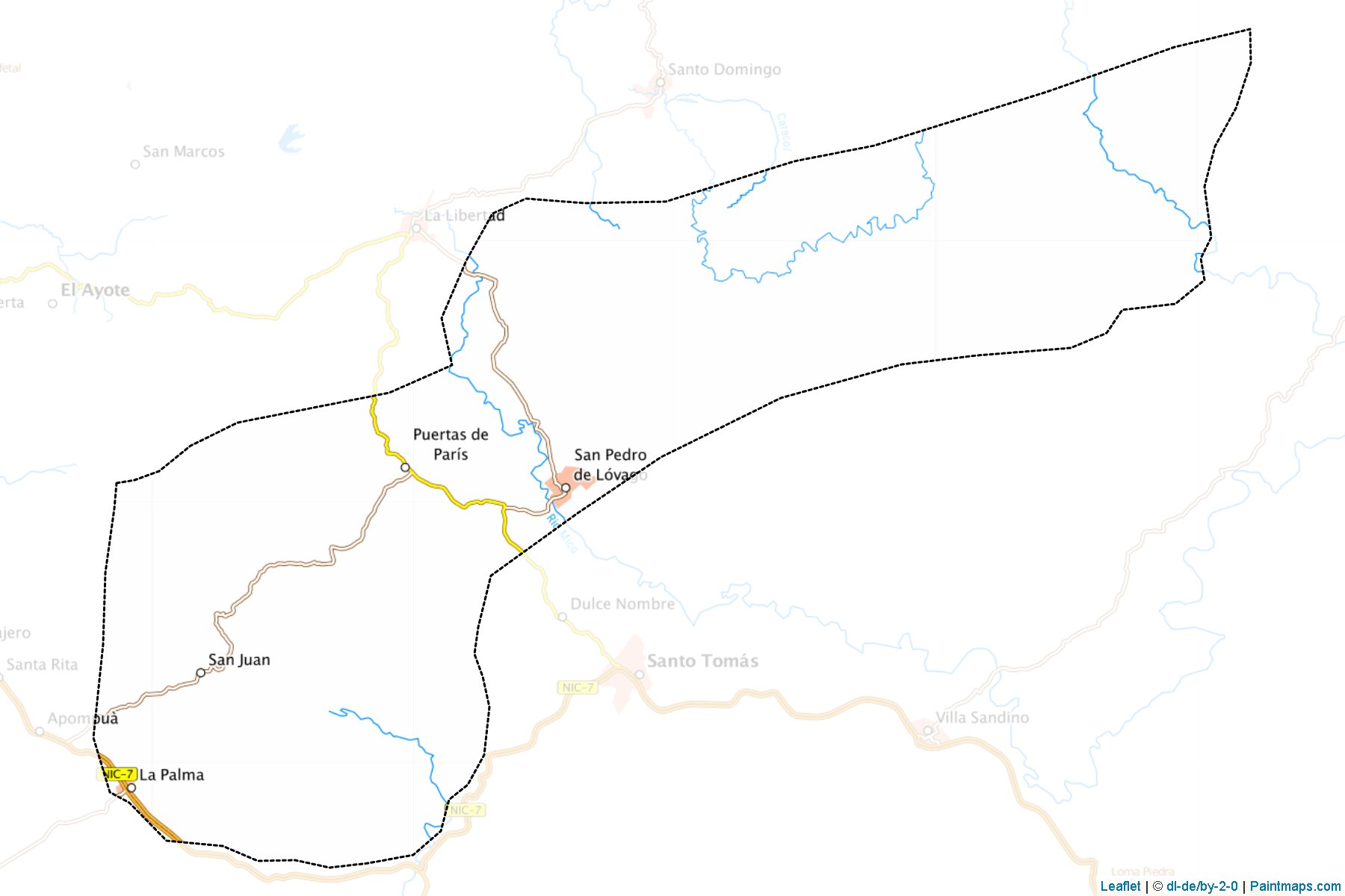 Muestras de recorte de mapas San Pedro De Lovago (Chontales)-1