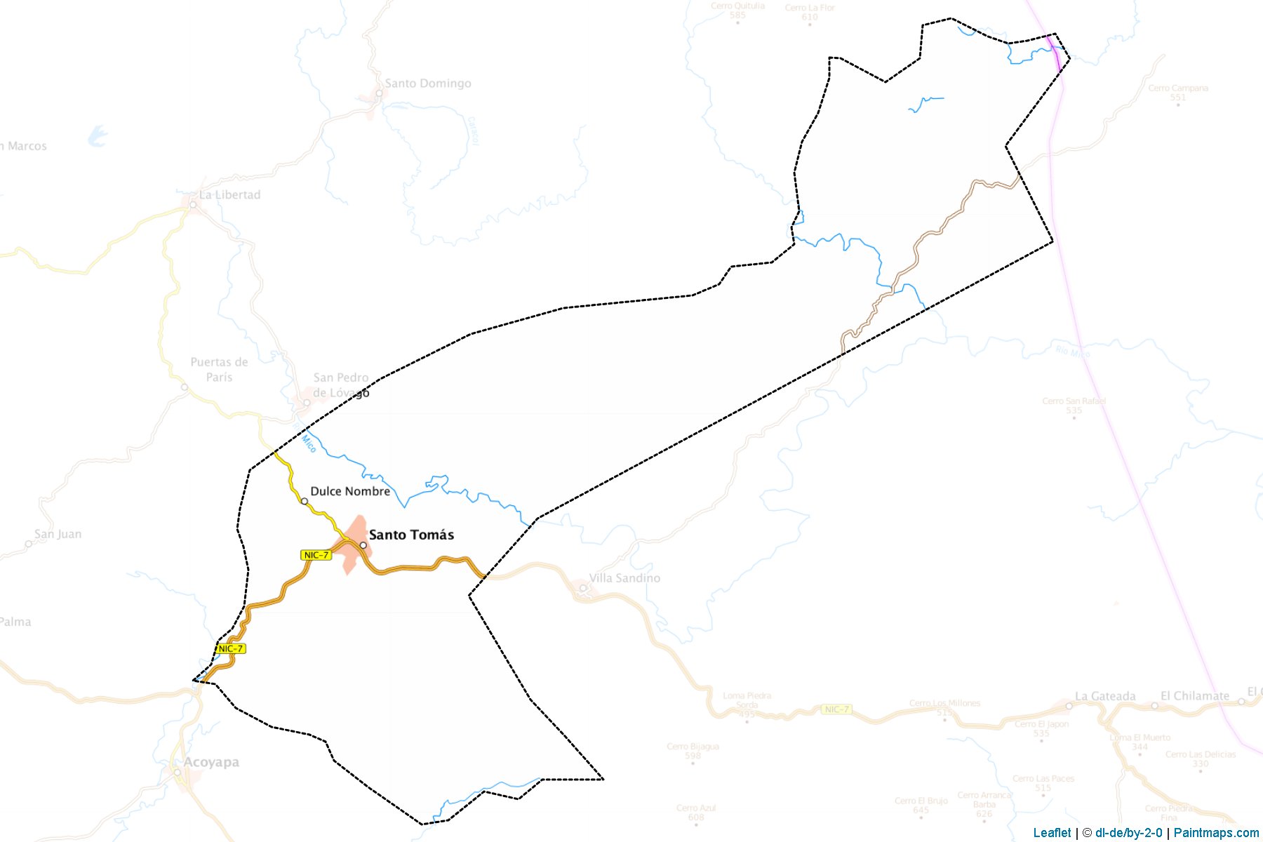 Santo Tomas (Chontales) Map Cropping Samples-1