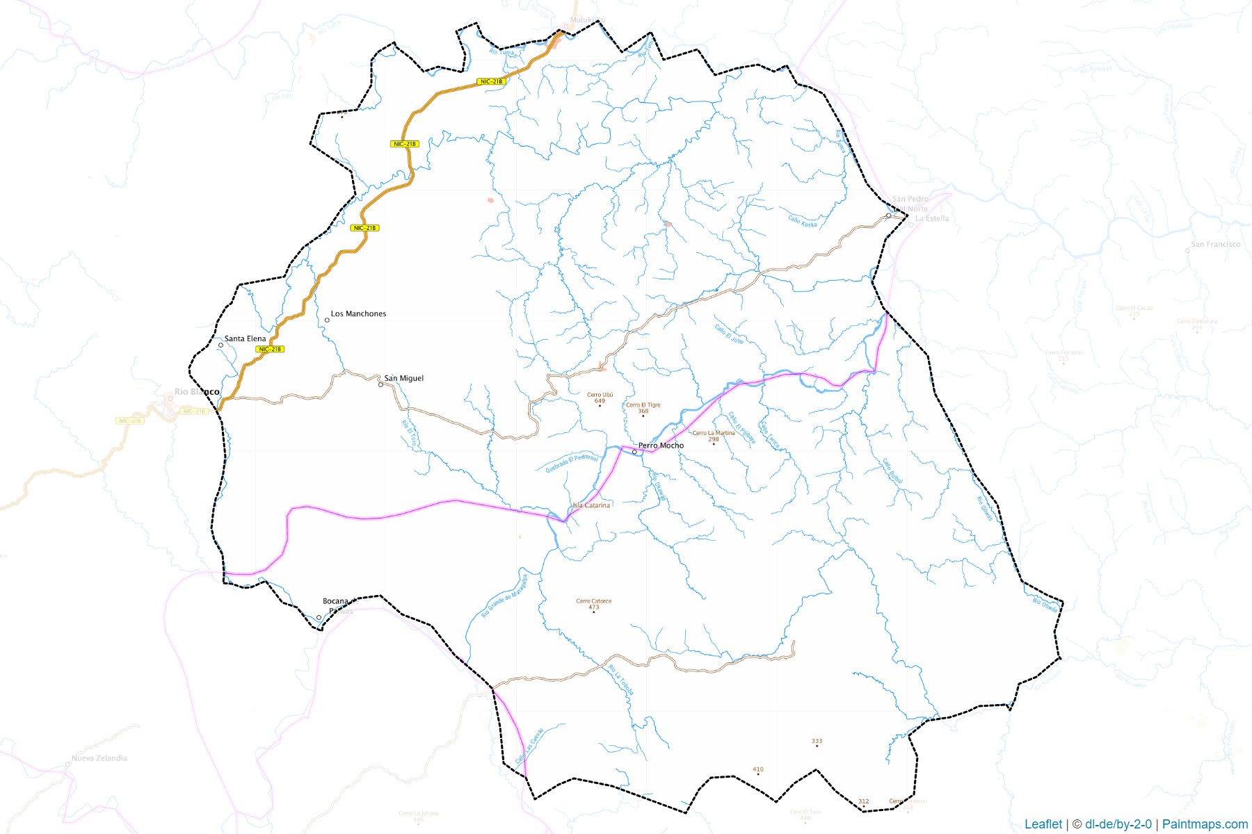 Muestras de recorte de mapas Rio Blanco (Atlántico Sur)-1