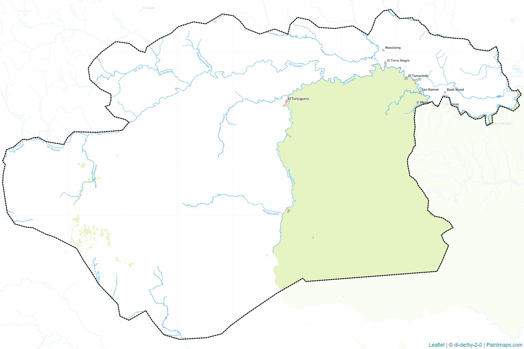 Muestras de recorte de mapas La Cruz De Rio Grande (Atlántico Sur)-1