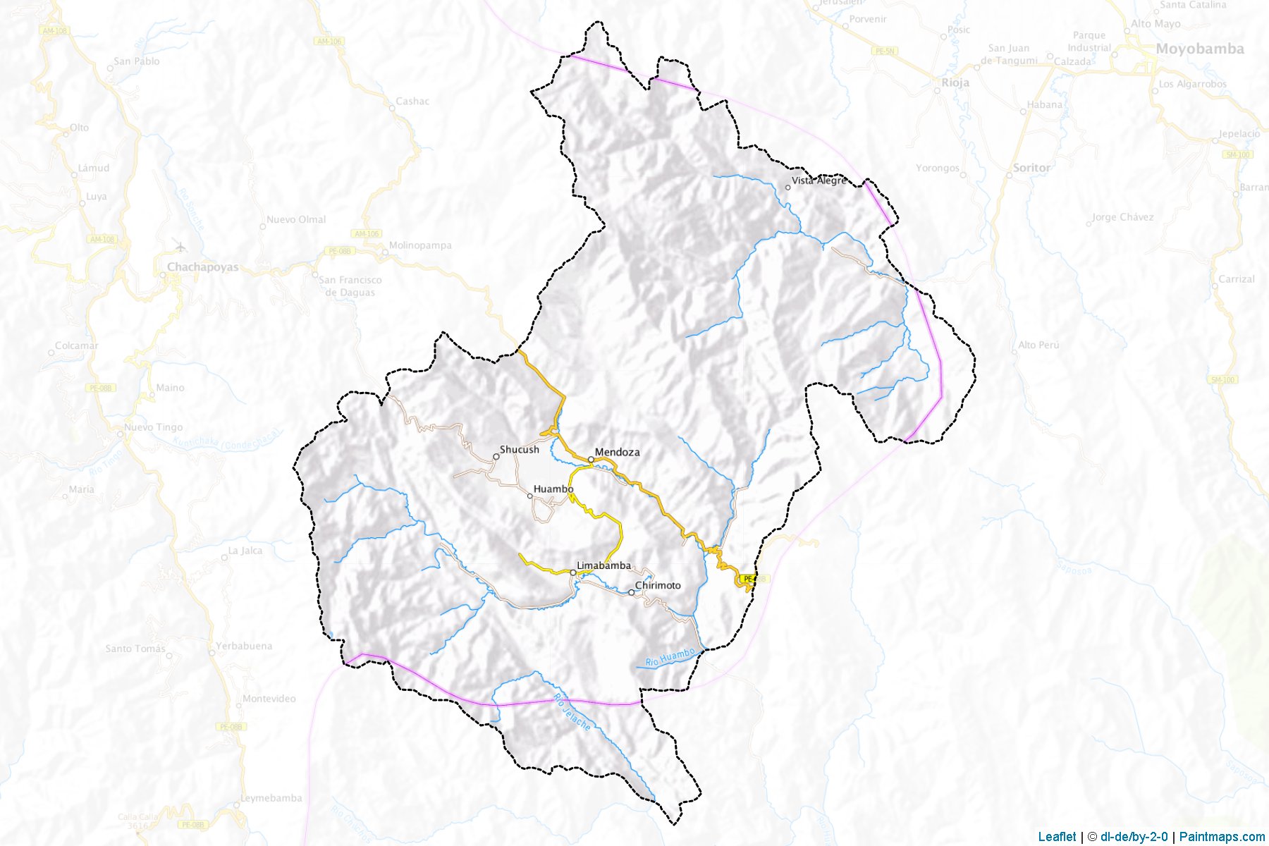 Rodríguez de Mendoza (Amazonas) Map Cropping Samples-1