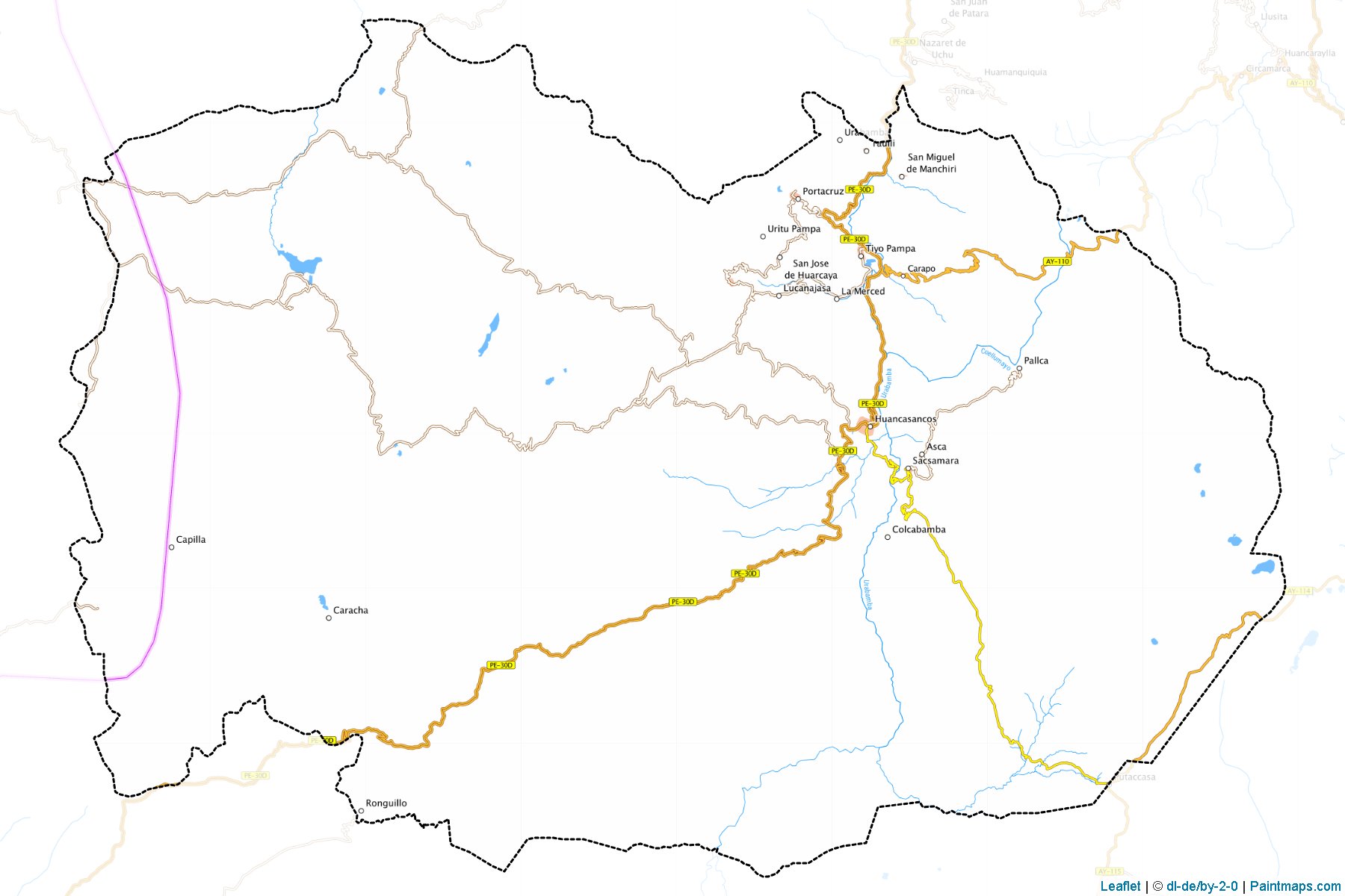 Huanca Sancos (Ayacuchı Bölgesi) Haritası Örnekleri-1