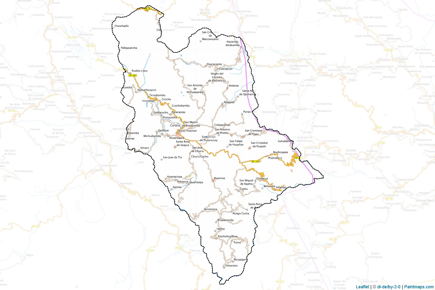 Vilcas Huamán (Ayacucho) Map Cropping Samples-1