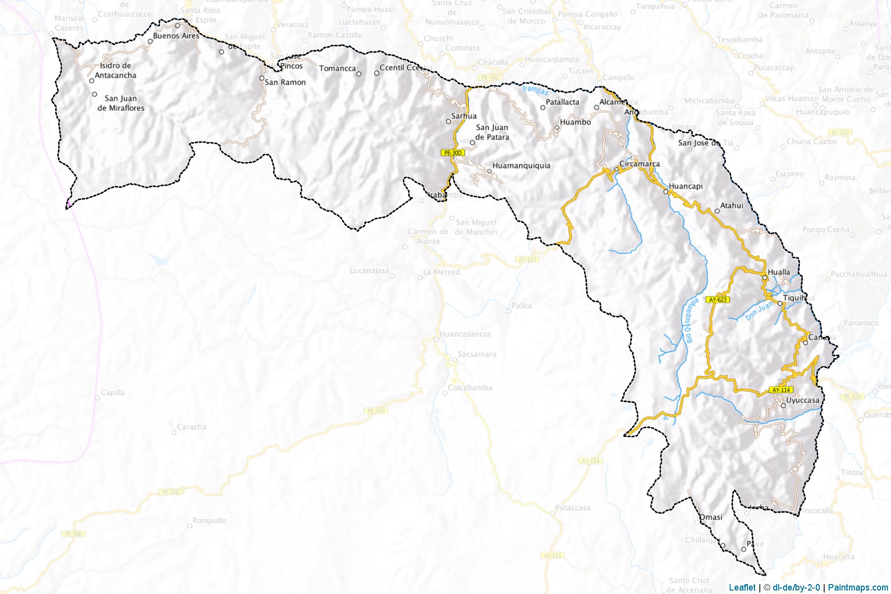 Muestras de recorte de mapas Fajardo (Ayacucho)-1